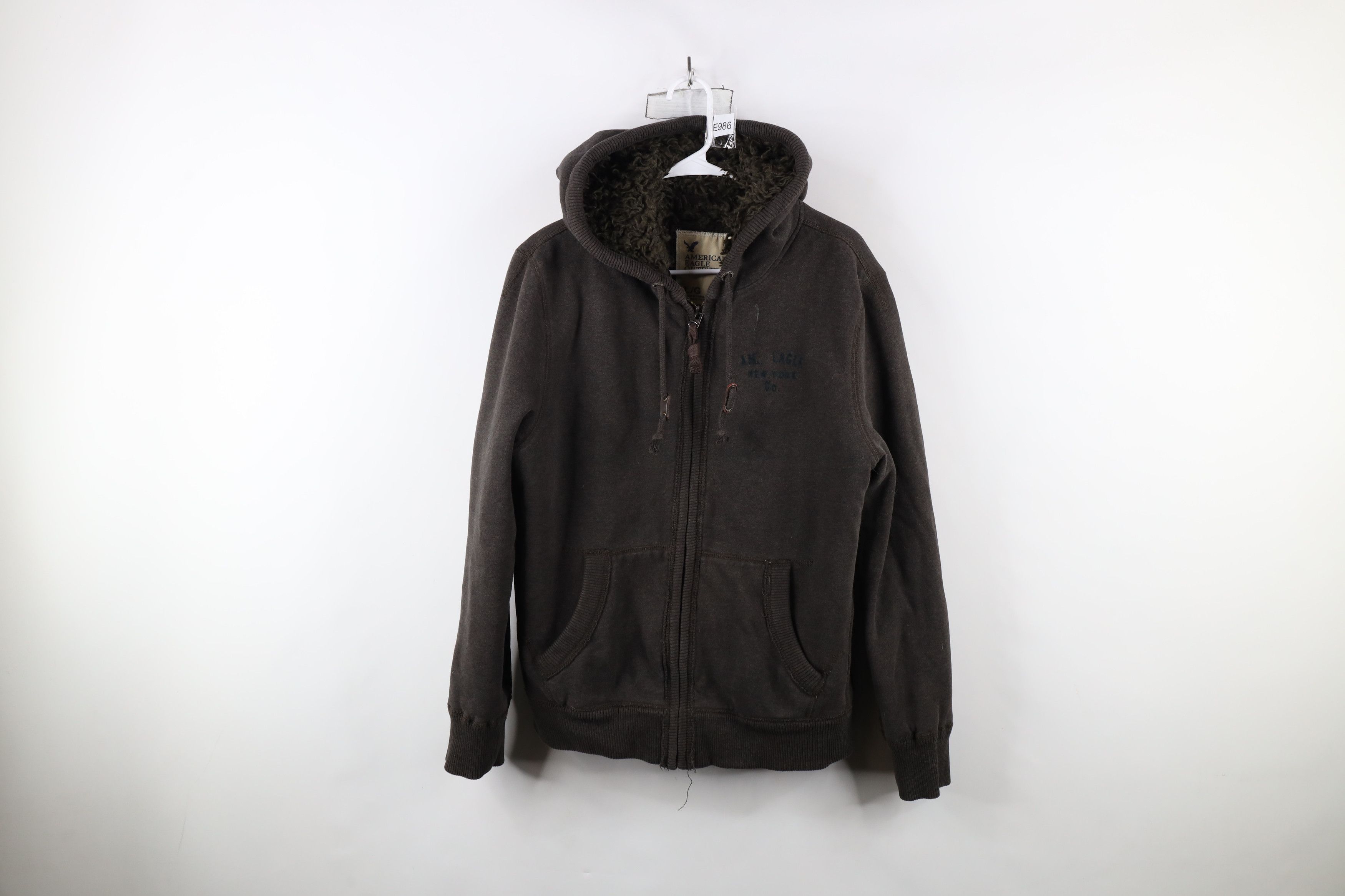 American Eagle Outfitters × Vintage Vintage Y2K American Eagle Outfitters Fleece Lined Hoodie Size US L / EU 52-54 / 3 - 1 Thumbnail