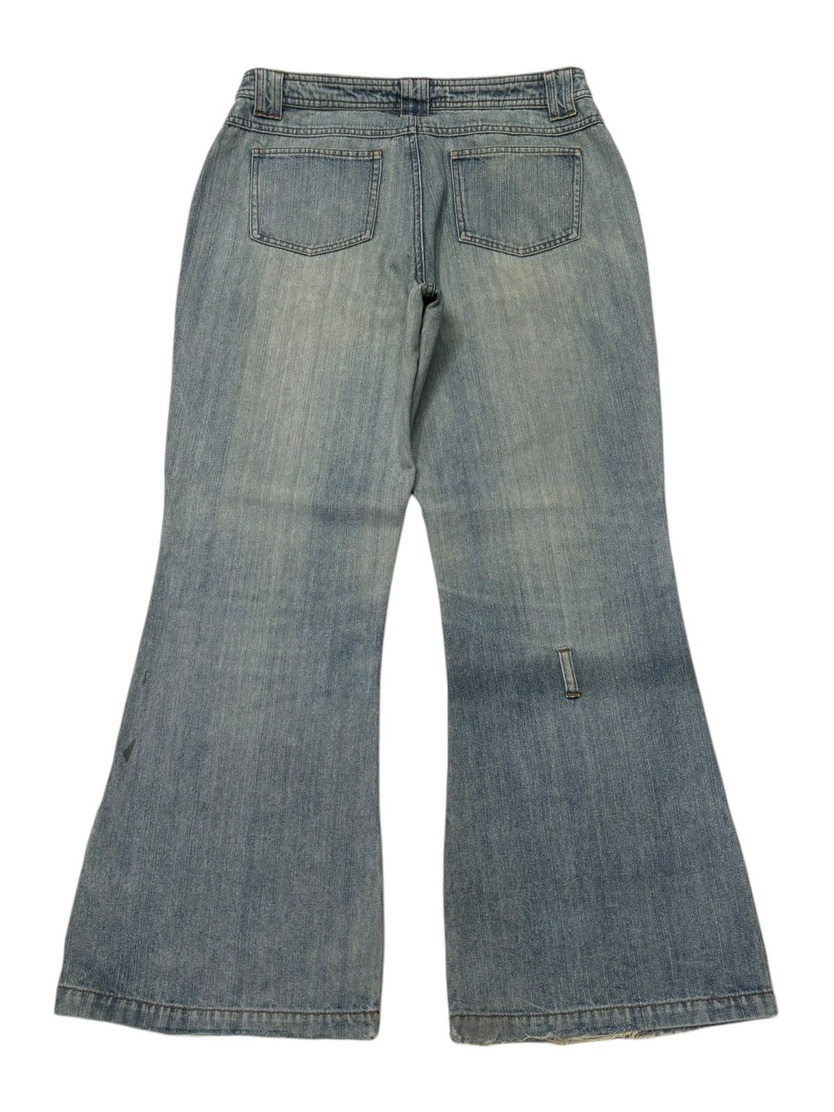 If Six Was Nine × Y's × Yohji Yamamoto 🔥AAR BONDAGE FLARE DISTRESSED DENIM BAGGY JEANS CUSTOM MADE Size US 29 - 6 Thumbnail