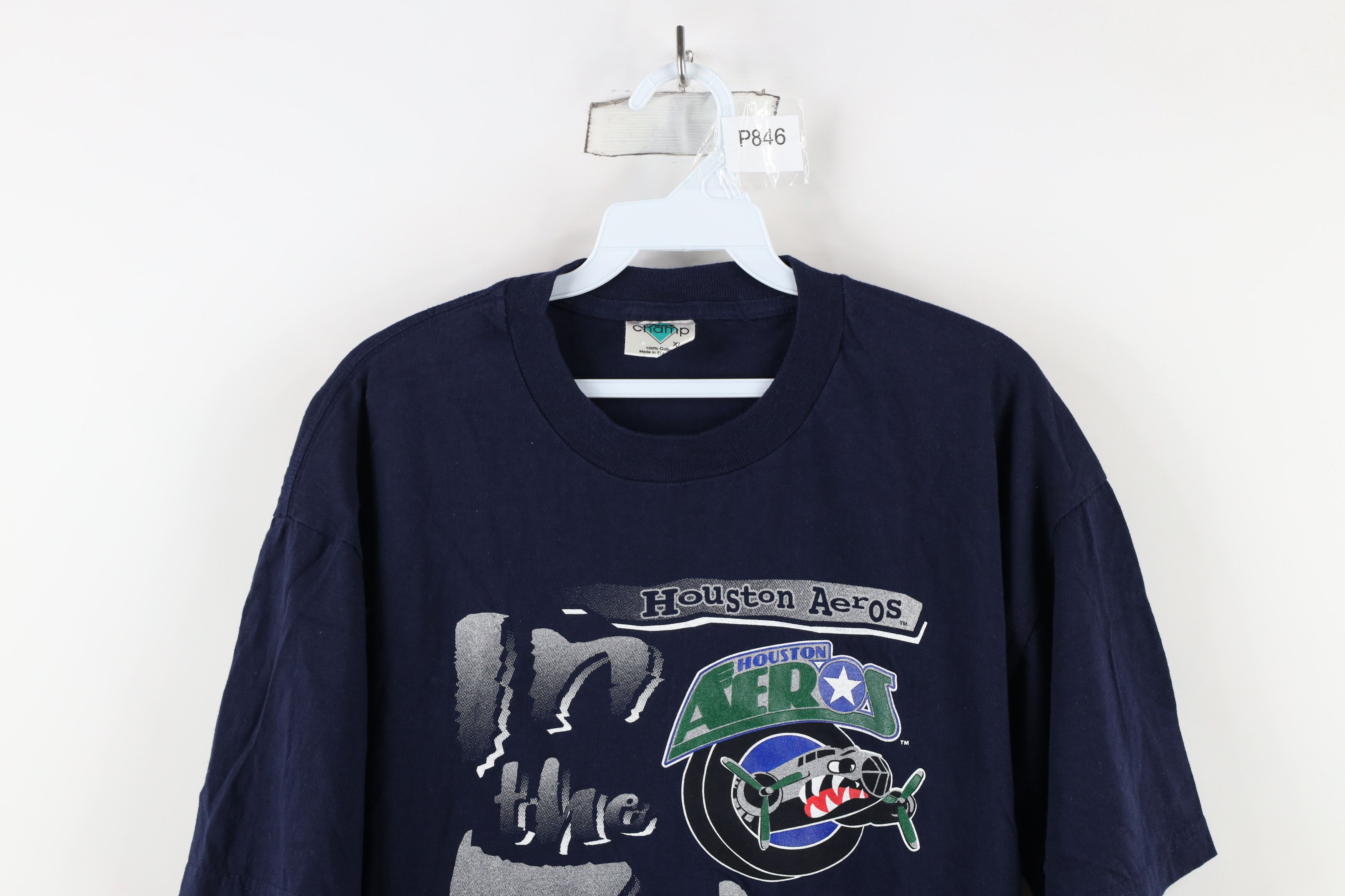 Vintage Vintage 90s International Houston Aeros Hockey T-Shirt Size US XL / EU 56 / 4 - 2 Thumbnail