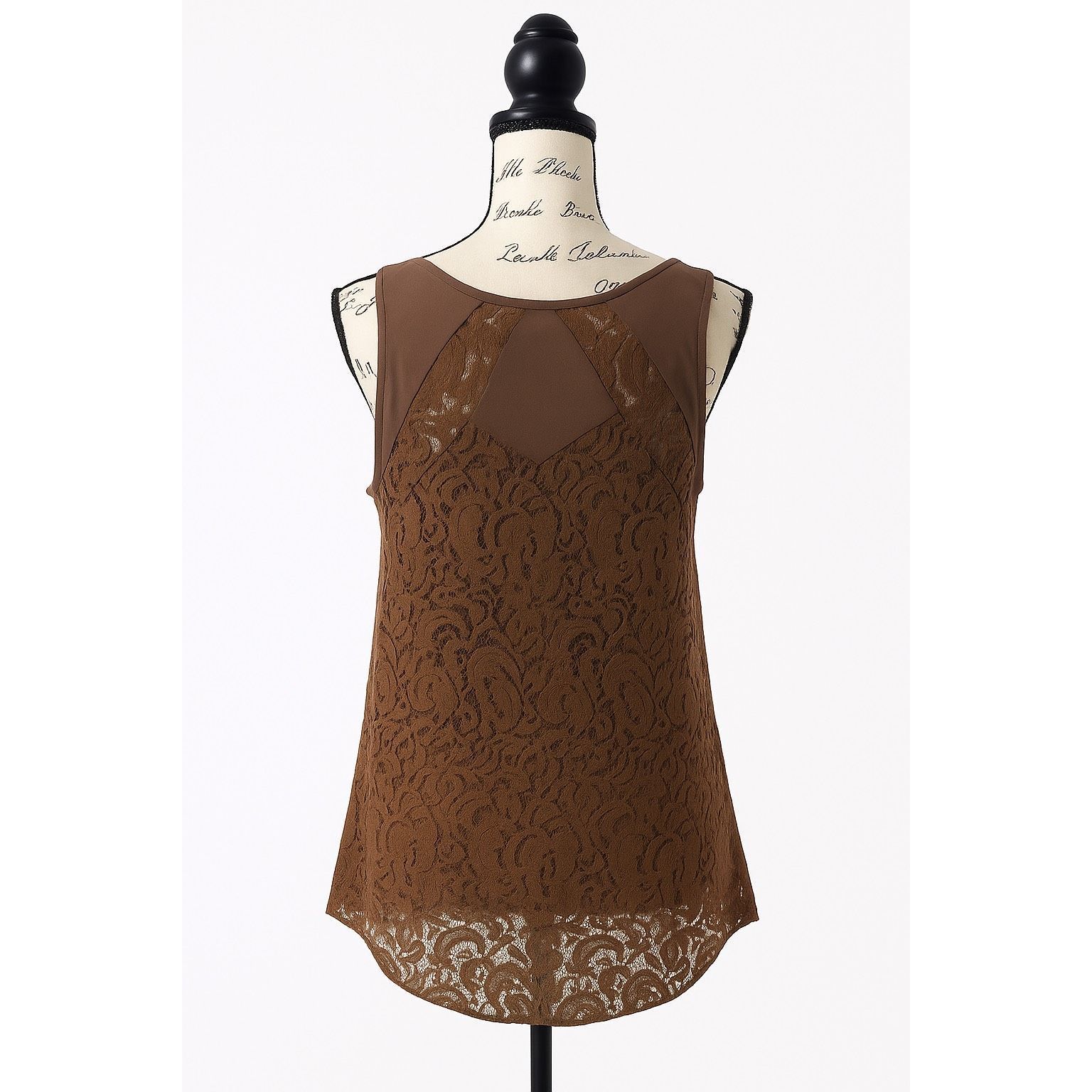 Other Bellatrix Brown Lace Back Tank Top Women’s Small Sheer Detai Size S / US 4 / IT 40 - 2 Thumbnail