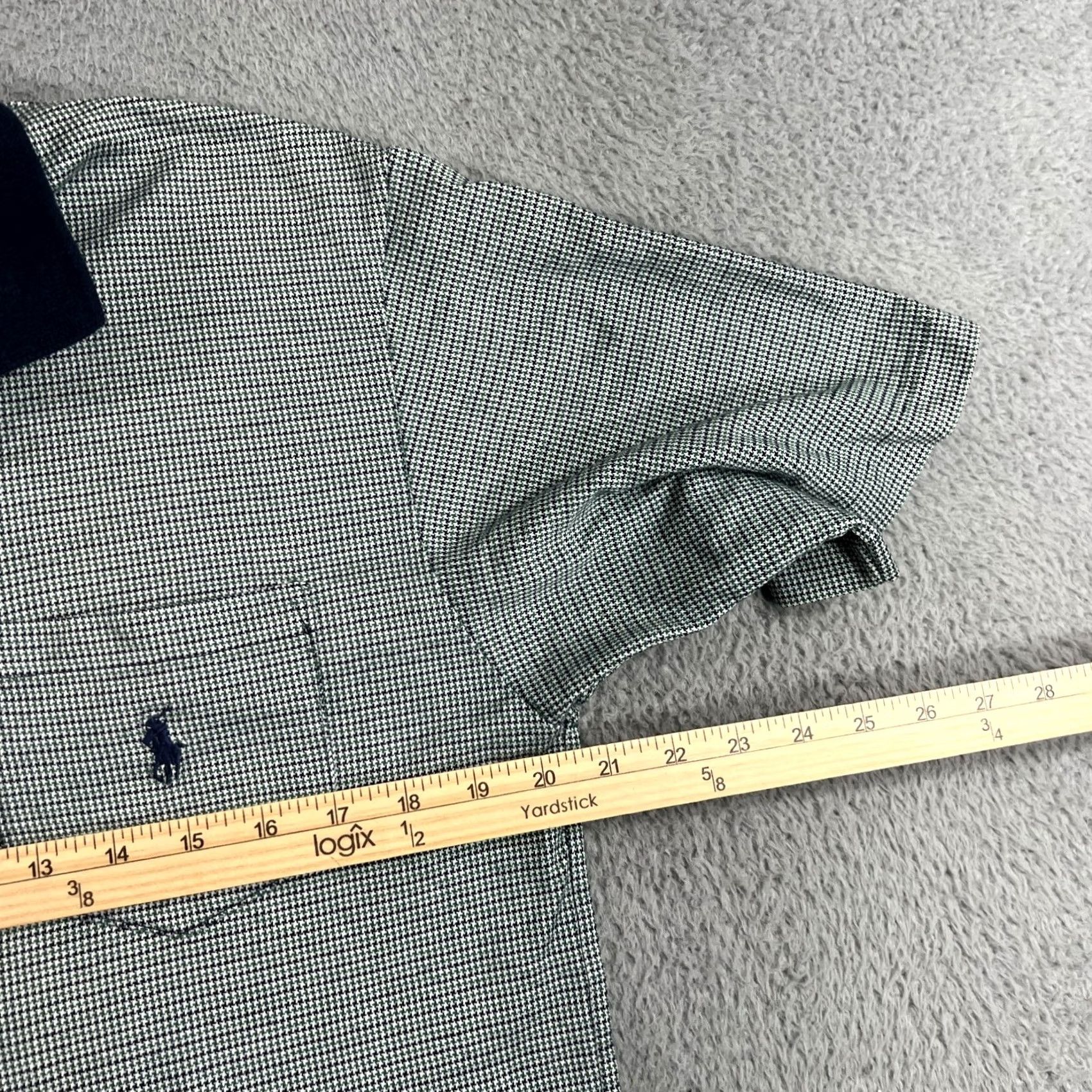 Polo Ralph Lauren Vintage Polo Ralph Lauren Mens Shirt Houndstooth Sz M Green Made In USA Size US M / EU 48-50 / 2 - 7 Thumbnail