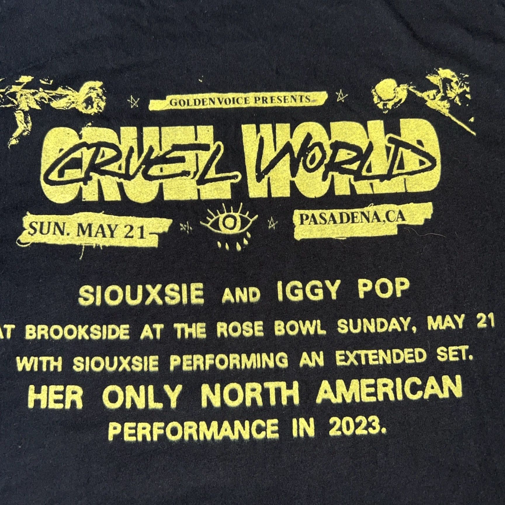 Vintage Rare Goldenvoice Cruel World 2023 Siouxsie w/o Banshees w Iggy Pop Shirt XL NWOT Size US XL / EU 56 / 4 - 4 Thumbnail