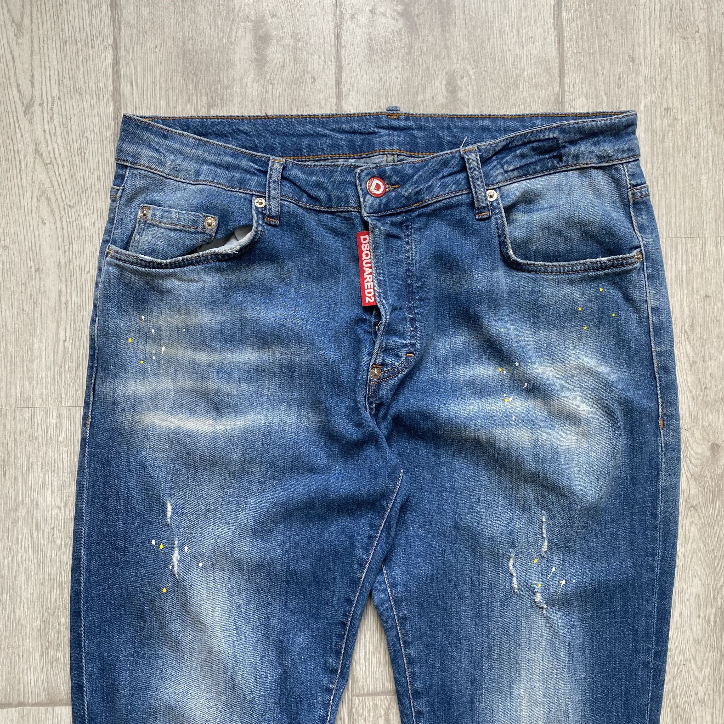Dsquared2 👖 Dsquared2 Jeans Distressed Paint Slim Fit pants denim Size US 34 / EU 50 - 3 Thumbnail