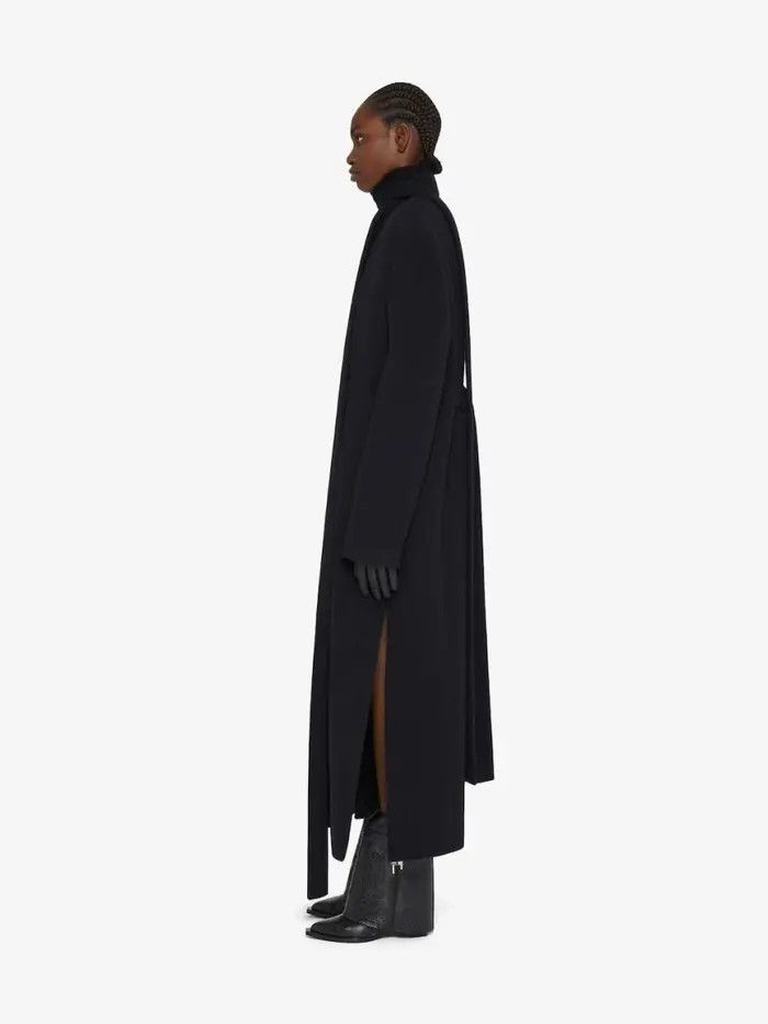 Givenchy o1w1db10325 Coat With Scarf in Black Size S / US 4 / IT 40 - 4 Thumbnail