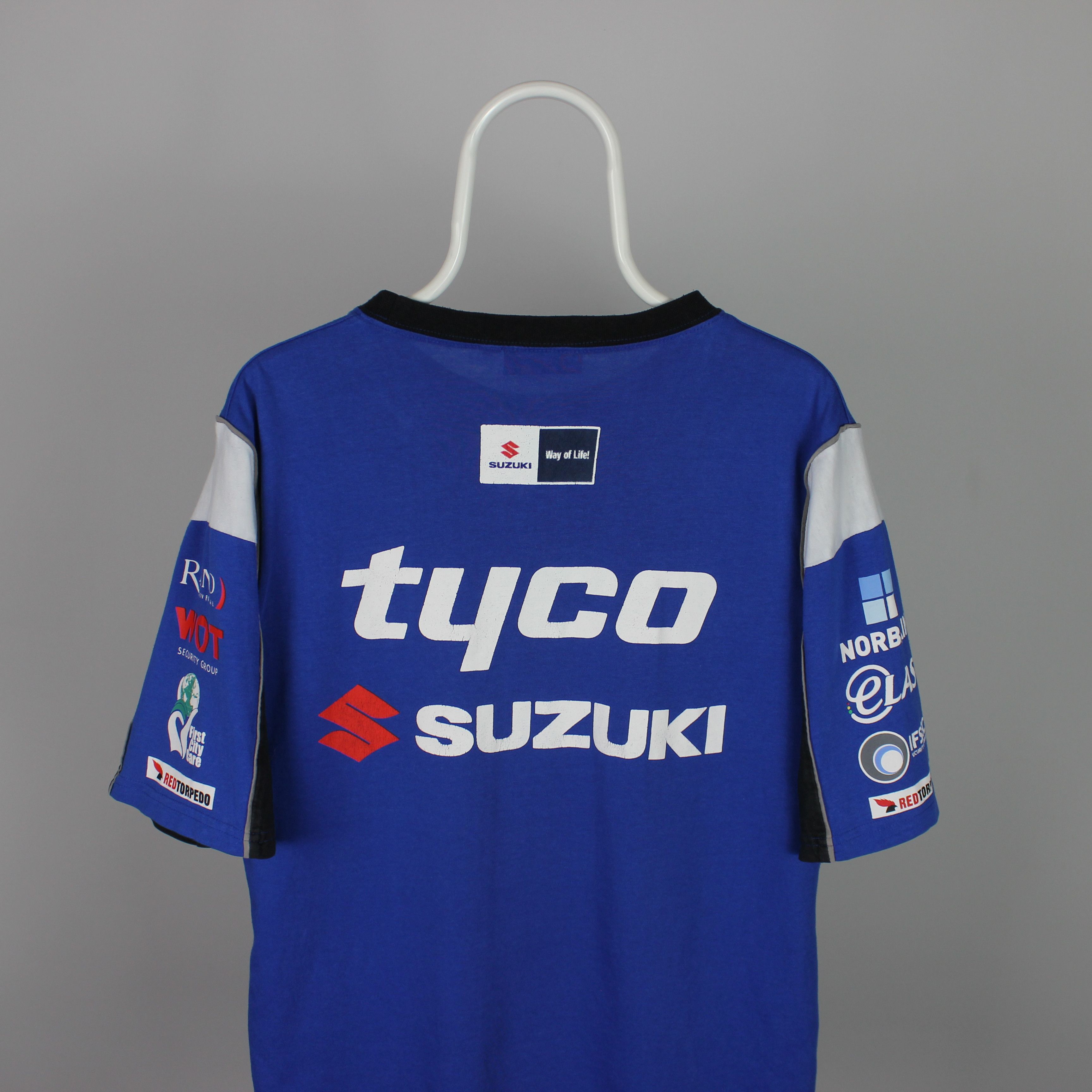 Other Suzuki t shirt men race racing L XL blue Tyco Beacon Motul Size US XL / EU 56 / 4 - 2 Thumbnail