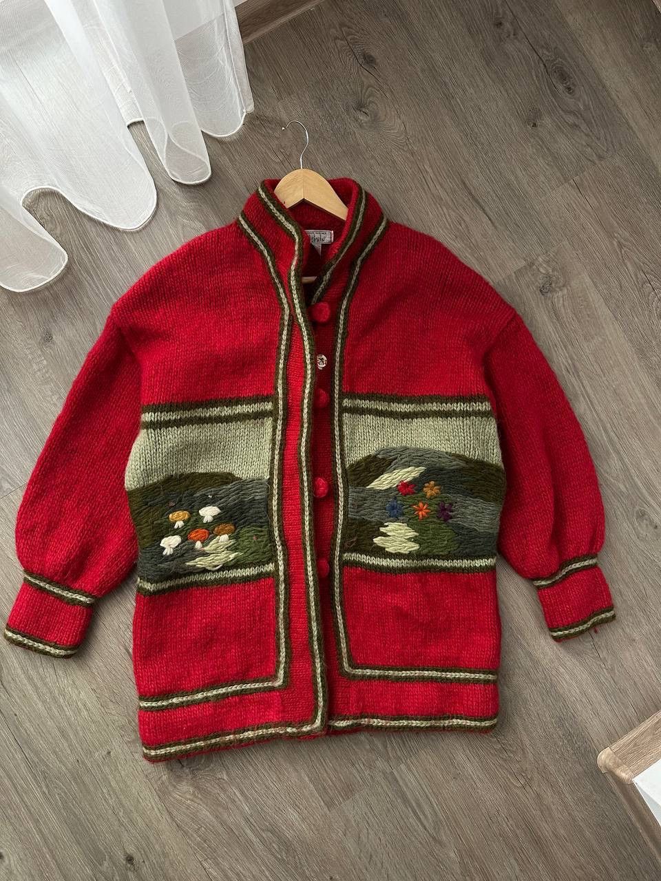 Japanese Brand × Vintage Vintage Dobsina Hand Knitted Icelandic Wool Cardigan Size US M / EU 48-50 / 2 - 2 Thumbnail