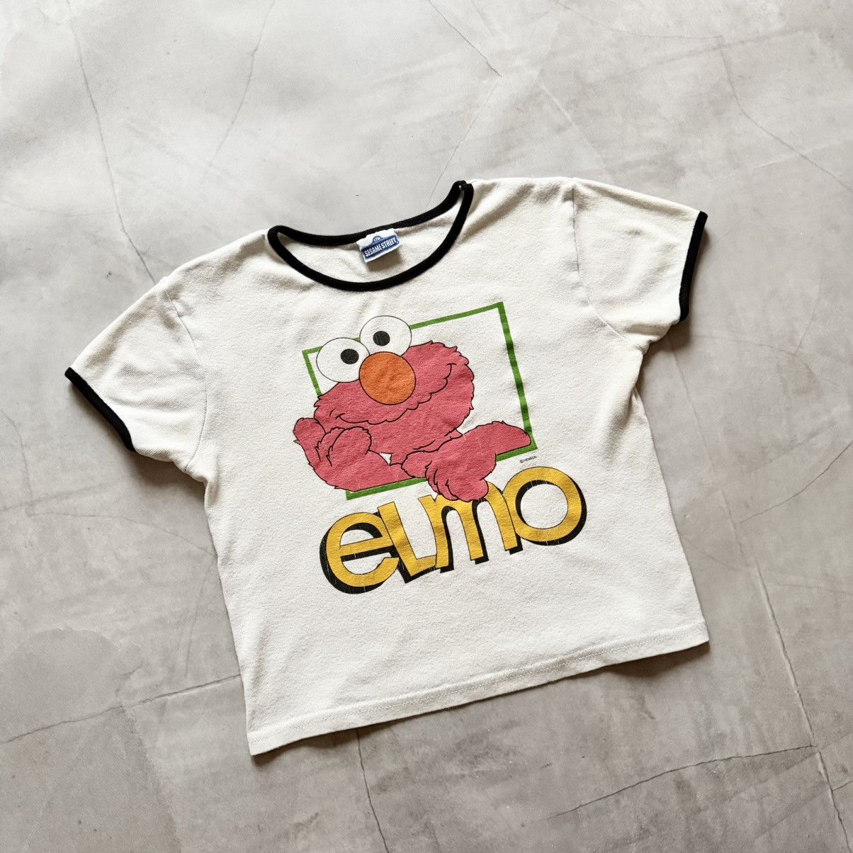 Mtv RARE 90s Sesame Street Elmo Big Logo Vintage T Shirt Tee Y2K Size XS / US 0-2 / IT 36-38 - 1 Thumbnail