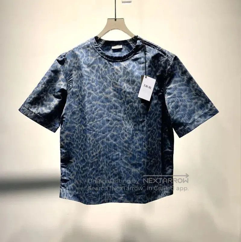 Dior Dior Men's Blue Printed Nylon T-Shirt . Size US M / EU 48-50 / 2 - 1 Thumbnail