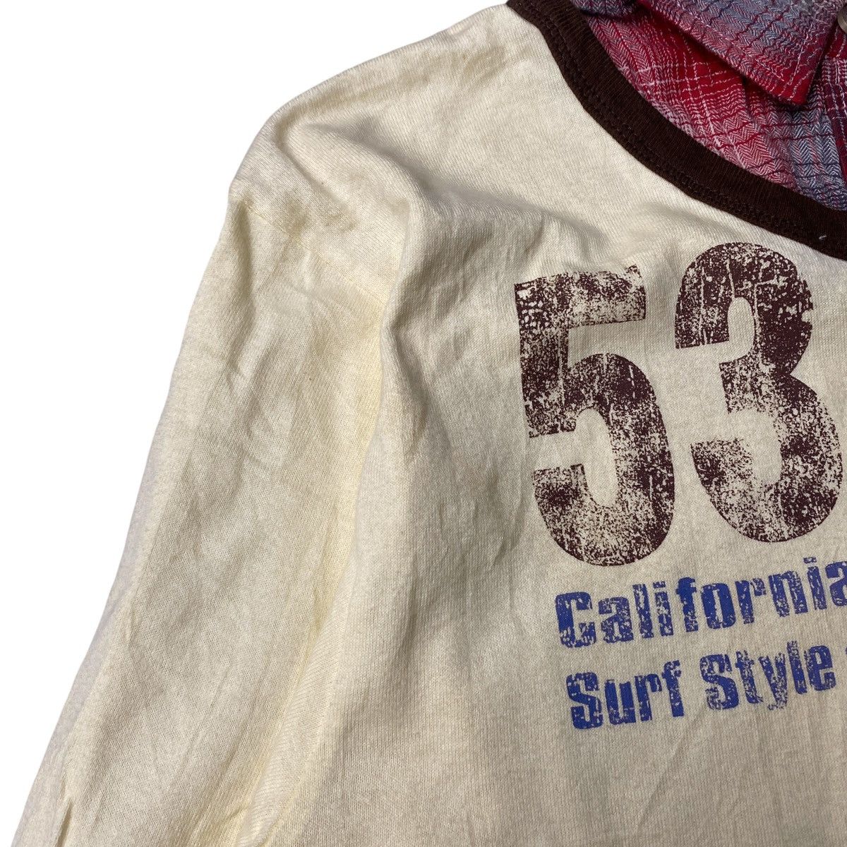 Hysteric Glamour 2000's Body Glove Double Layer Poem Plaid L/S Size US M / EU 48-50 / 2 - 3 Thumbnail
