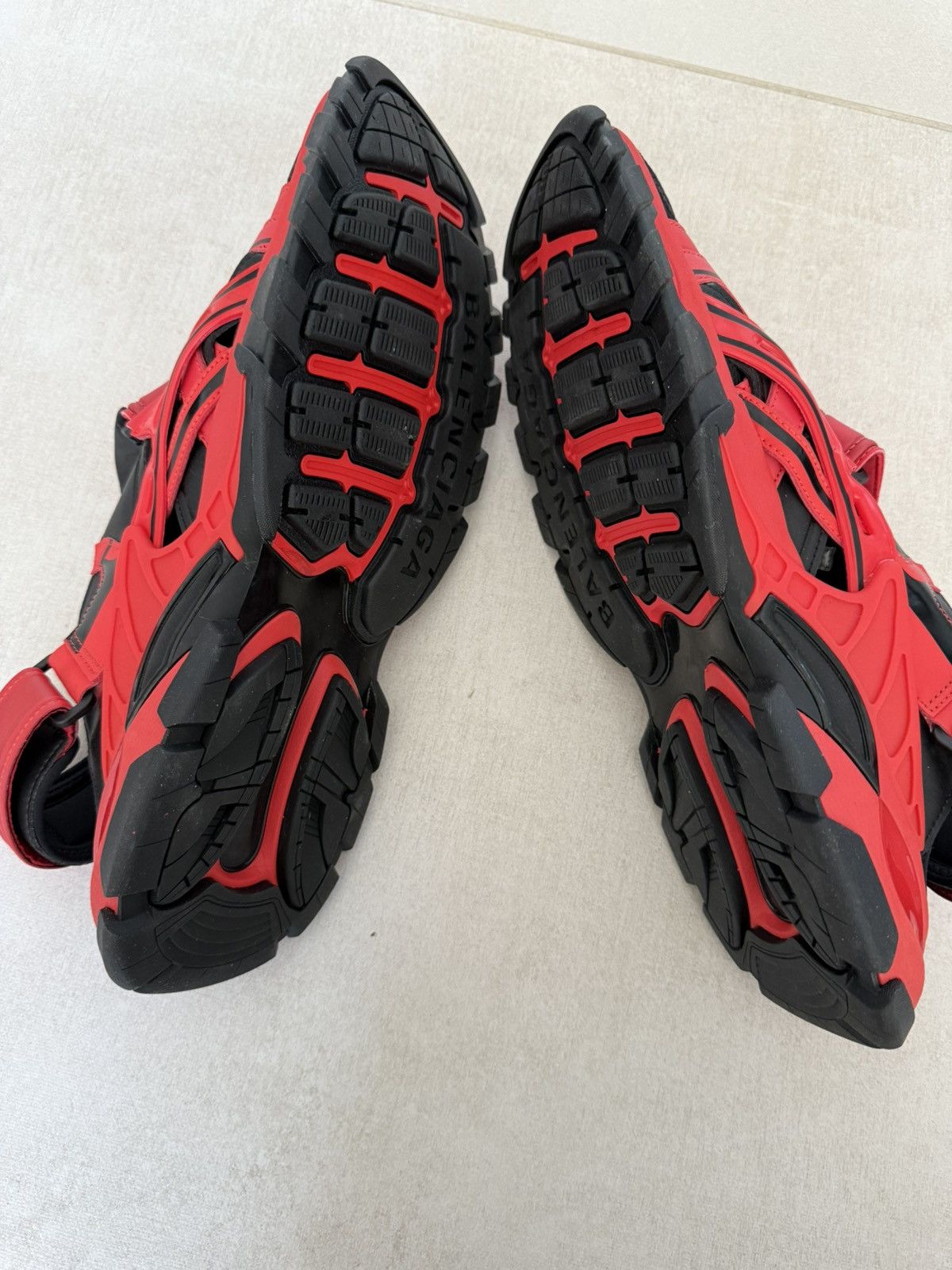 Balenciaga Balenciaga Track Sandals Red and Black Size US 13 / EU 46 - 7 Thumbnail