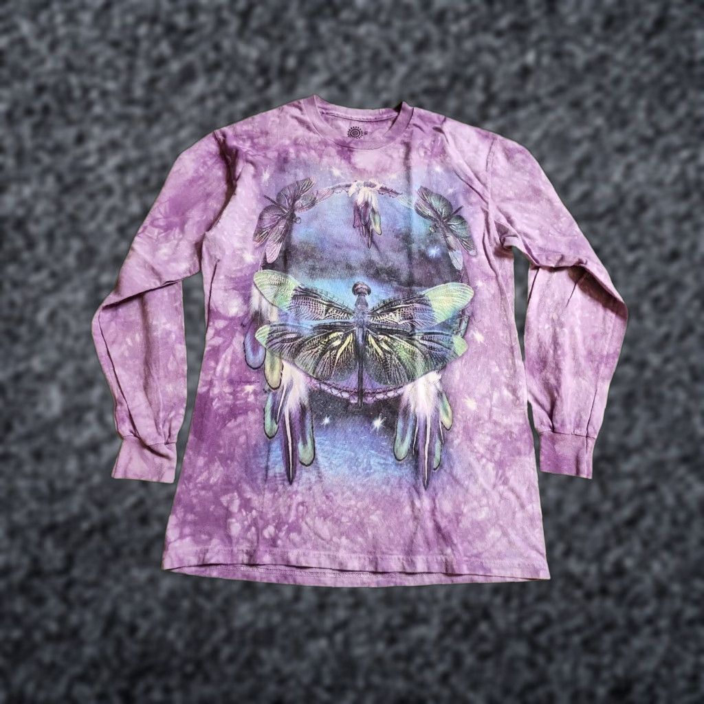The Mountain VINTAGE The Mountain Shirt Womens M Purple Crew Neck Long Sleeve Dragonfly Dream Catcher Tie Dye Cavalaris 2012 Size M / US 6-8 / IT 42-44 - 1 Thumbnail