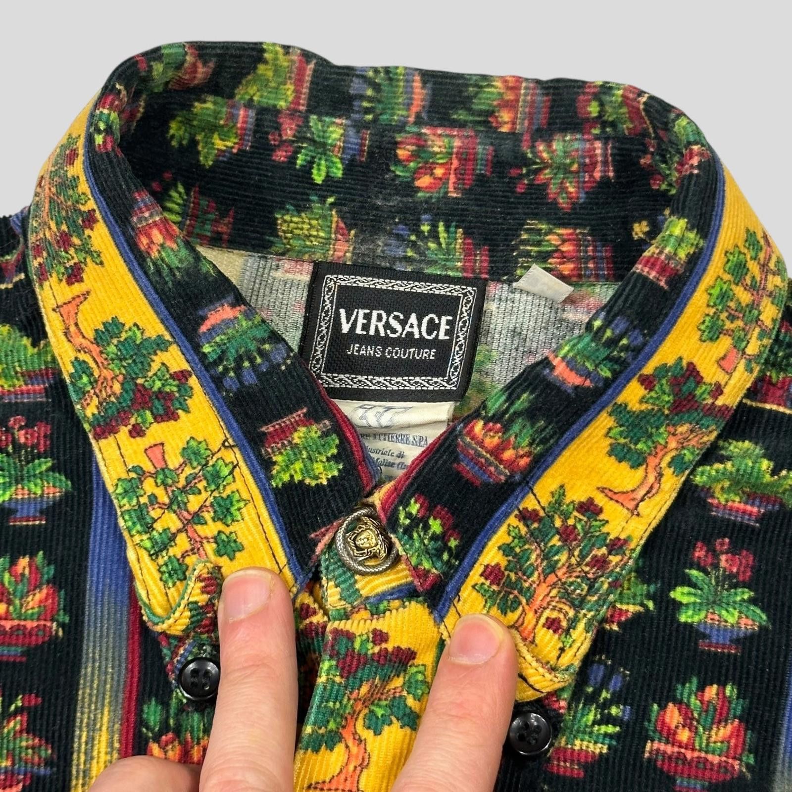 Versace Versace Jeans Couture 90’s Bonsai Corduroy Shirt - M (L/XL) Size US L / EU 52-54 / 3 - 3 Thumbnail