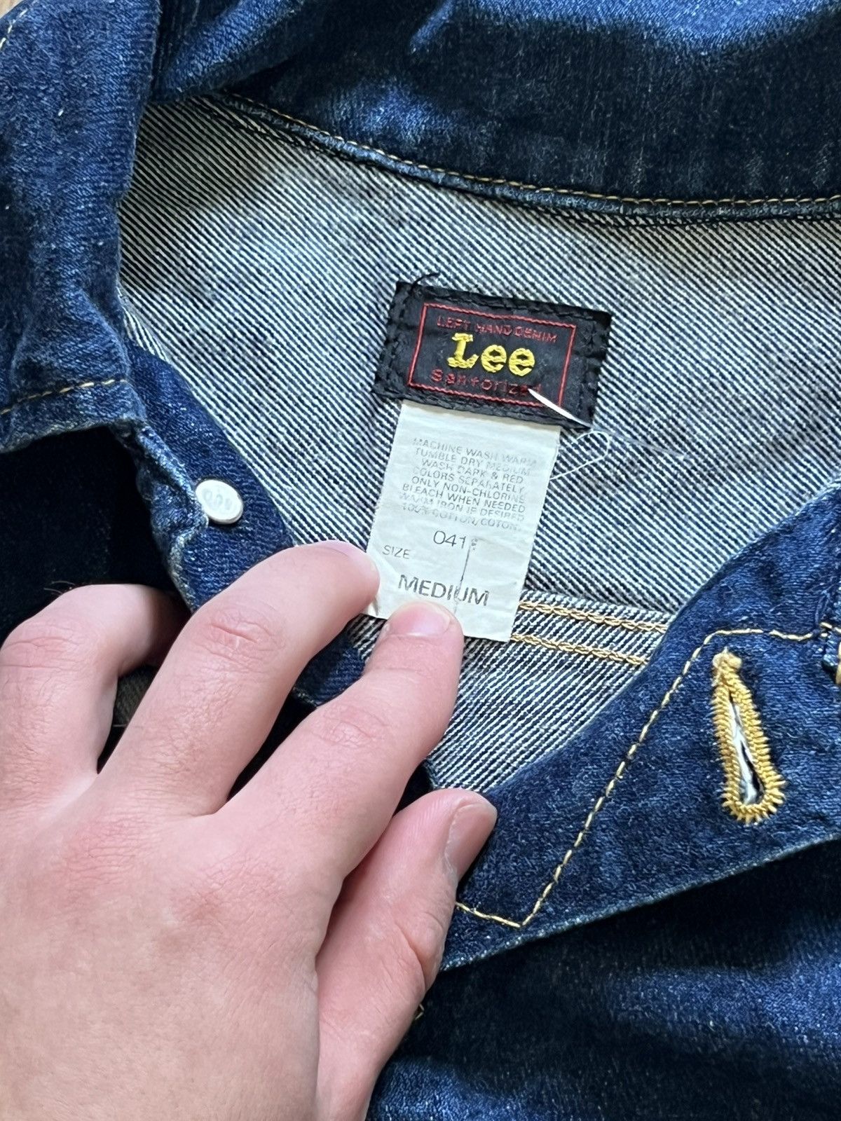 Lee Lee sanforized denim jacket vintage 90s cropped Japan style Size US M / EU 48-50 / 2 - 2 Thumbnail