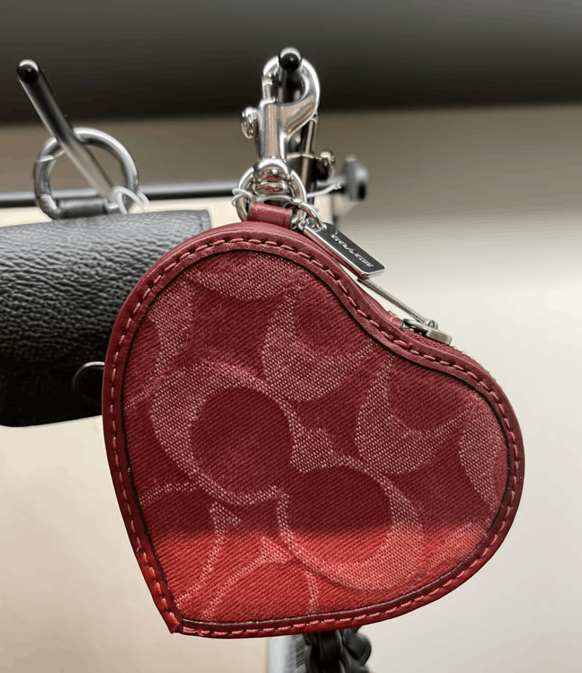 Coach Heart Bag Charm In Signature Denim CDC91 Size ONE SIZE - 1 Thumbnail