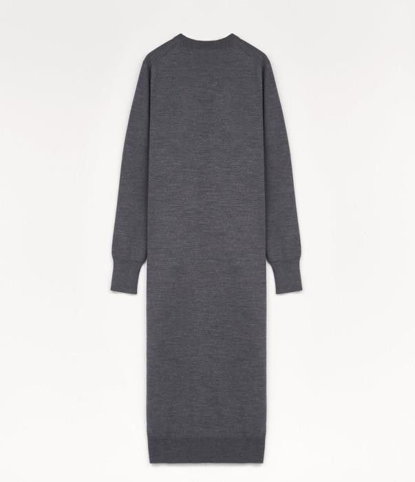 Jil Sander o1w1db10825 Buttoned Dress in Gray Size S / US 4 / IT 40 - 2 Thumbnail
