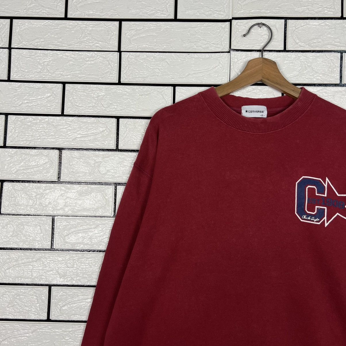 Converse CONVERSE Big Logo Crewneck Sweatshirt #3991-C182 Size US XL / EU 56 / 4 - 6 Thumbnail