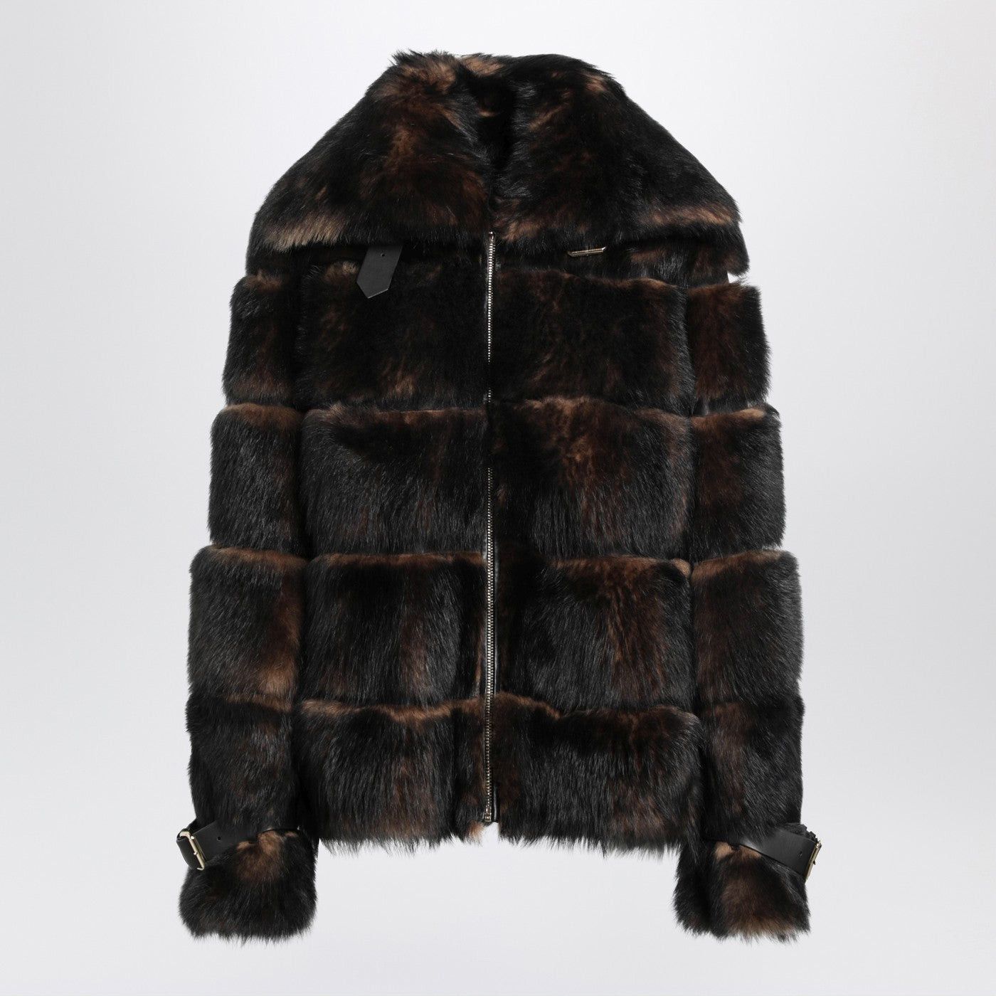 Fendi Fendi Brown Sheepskin Jacket With Nappa Leather Trim Size M / US 6-8 / IT 42-44 - 1 Thumbnail