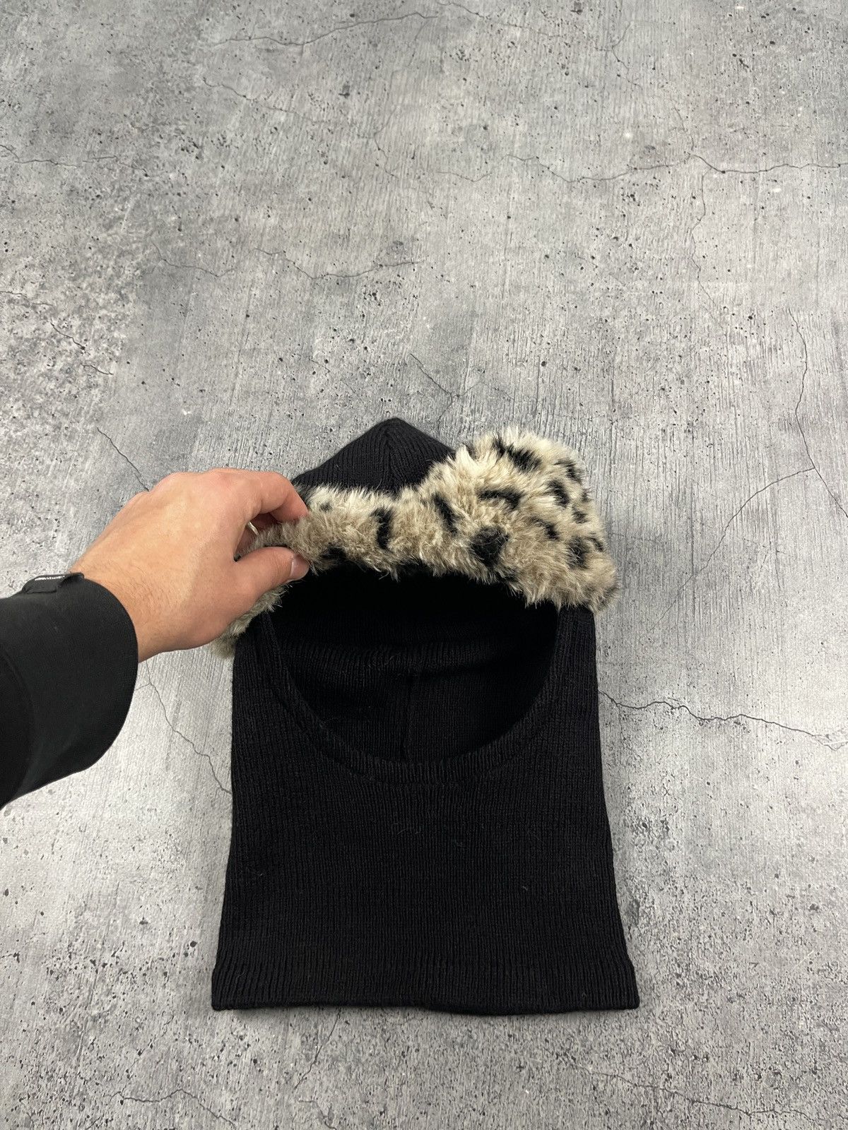 Handmade × Vintage Universal knitted balaclava Black Size ONE SIZE - 4 Thumbnail