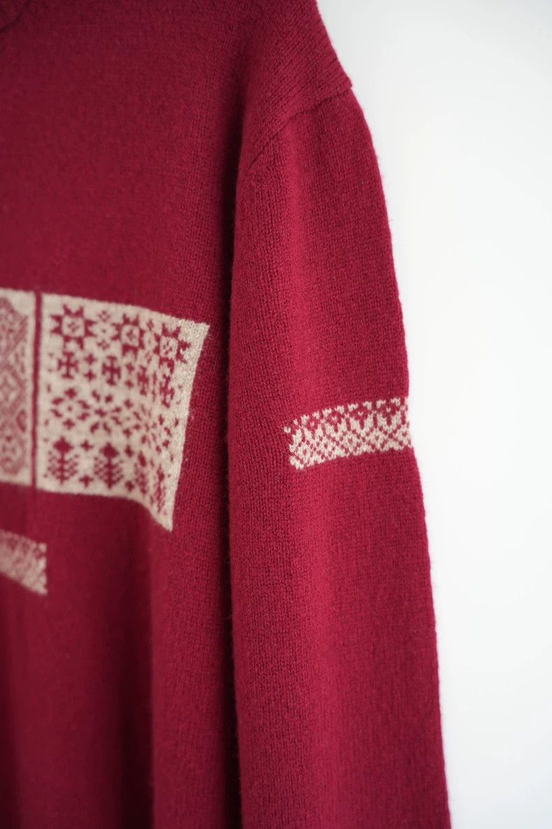 Yohji Yamamoto Yohji Yamamoto Yohji Yamamoto Burgundy Knit Sweater Size US M / EU 48-50 / 2 - 4 Thumbnail