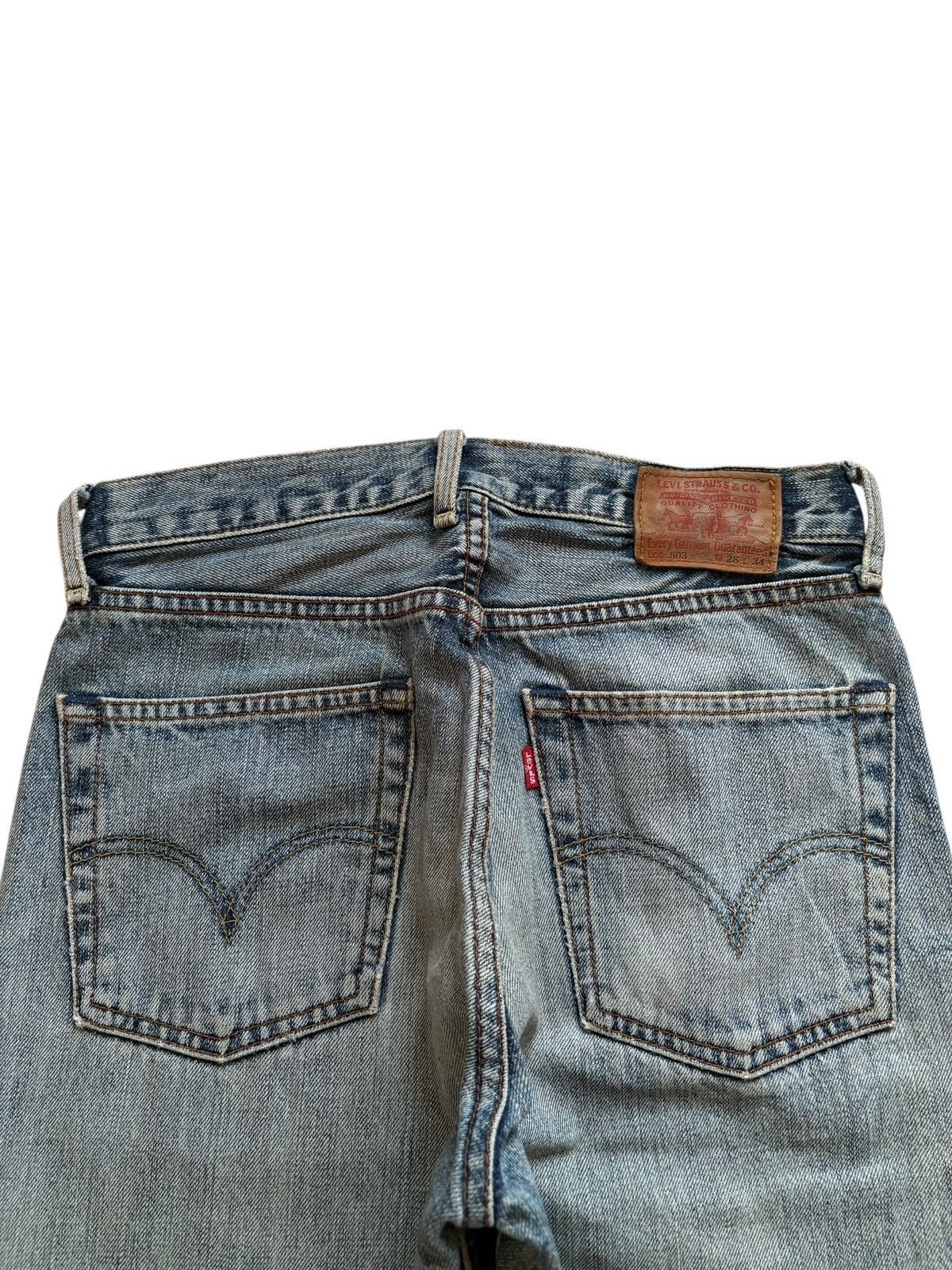 Levi's Vintage 90s Levis 503 Faded Wash Distress Rip Baggy Jeans Size US 28 / EU 44 - 8 Thumbnail