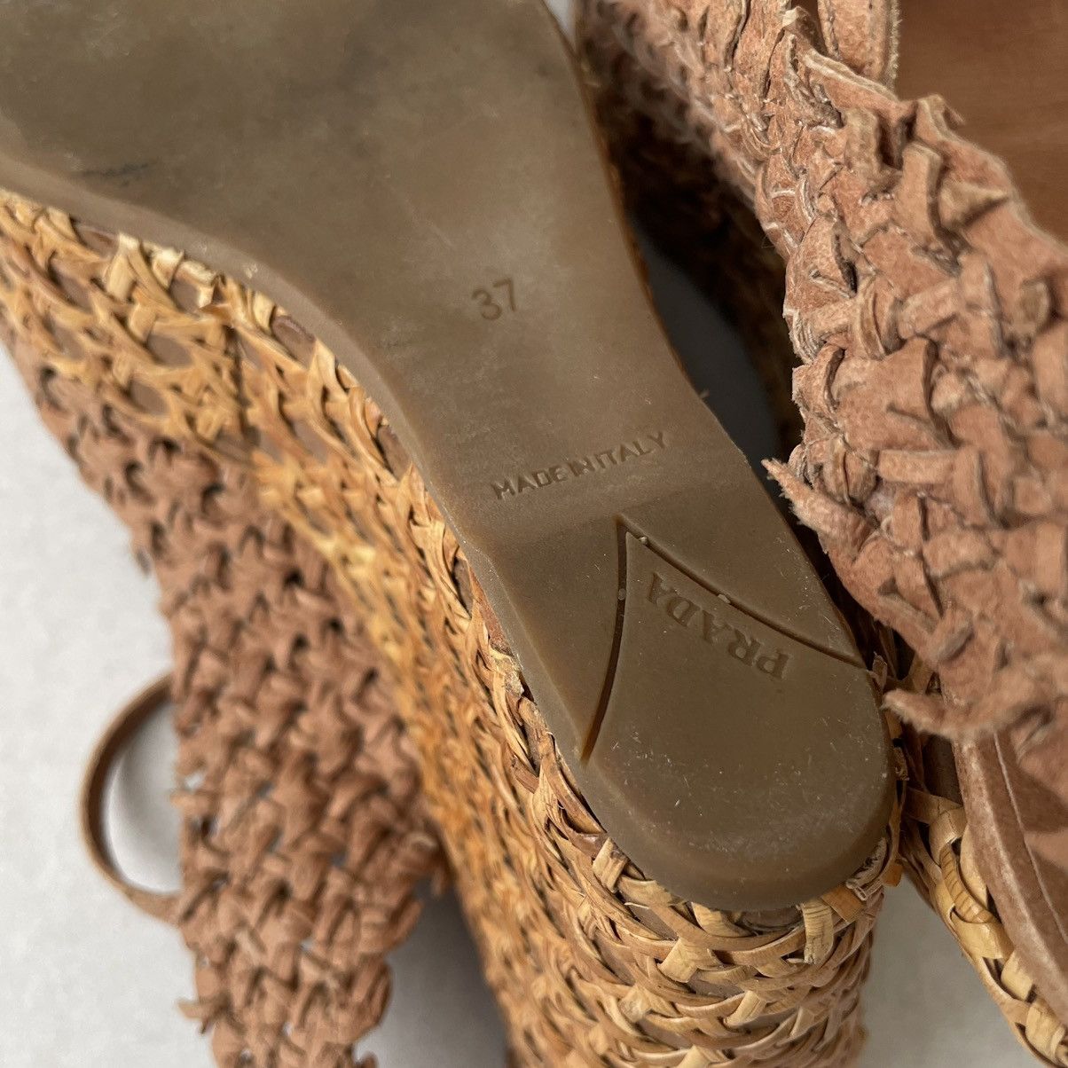 Prada × Vintage prada leather platform Size US 7 / IT 37 - 4 Thumbnail