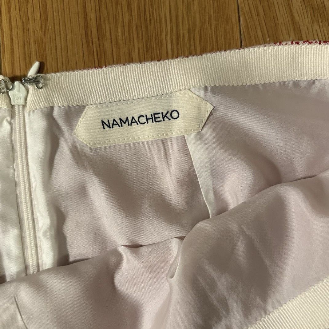 Namacheko Namacheko Tasebar Mini Skirt - White/Red Bouclé - Size 38 Size 38" / US 16 / IT 52 - 3 Thumbnail