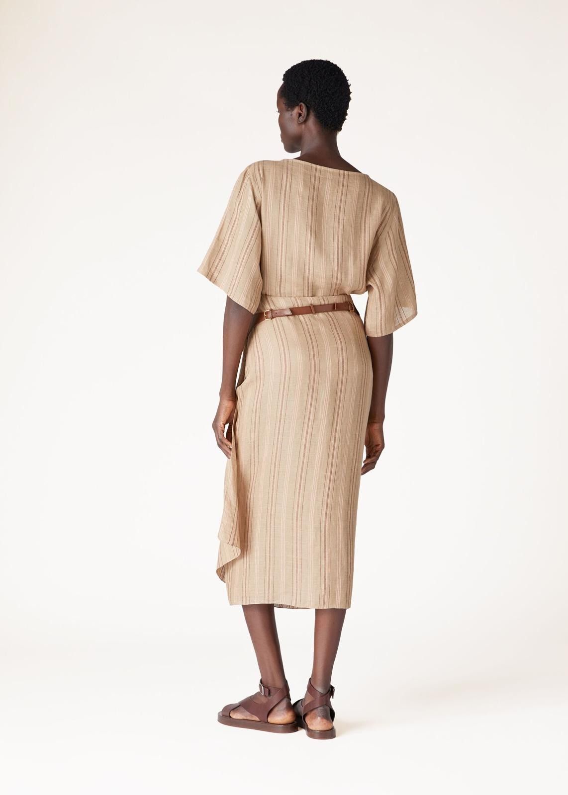 Loro Piana o1srvl11e0725 FAO0488 Mara Linen T-Shirt in Beige Size S / US 4 / IT 40 - 5 Thumbnail