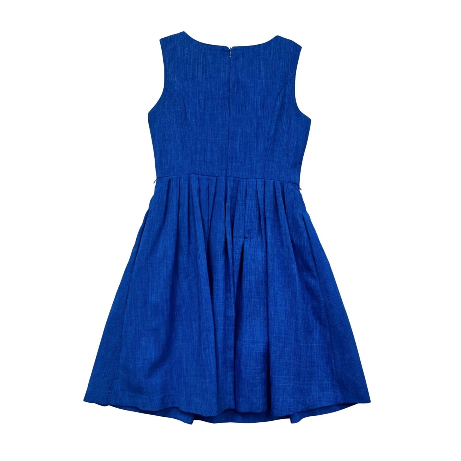 Ellen Tracy Ellen Tracy Dress Sleeveless Blue Fit & Flare Knee Length Womens 6 Size M / US 6-8 / IT 42-44 - 2 Thumbnail