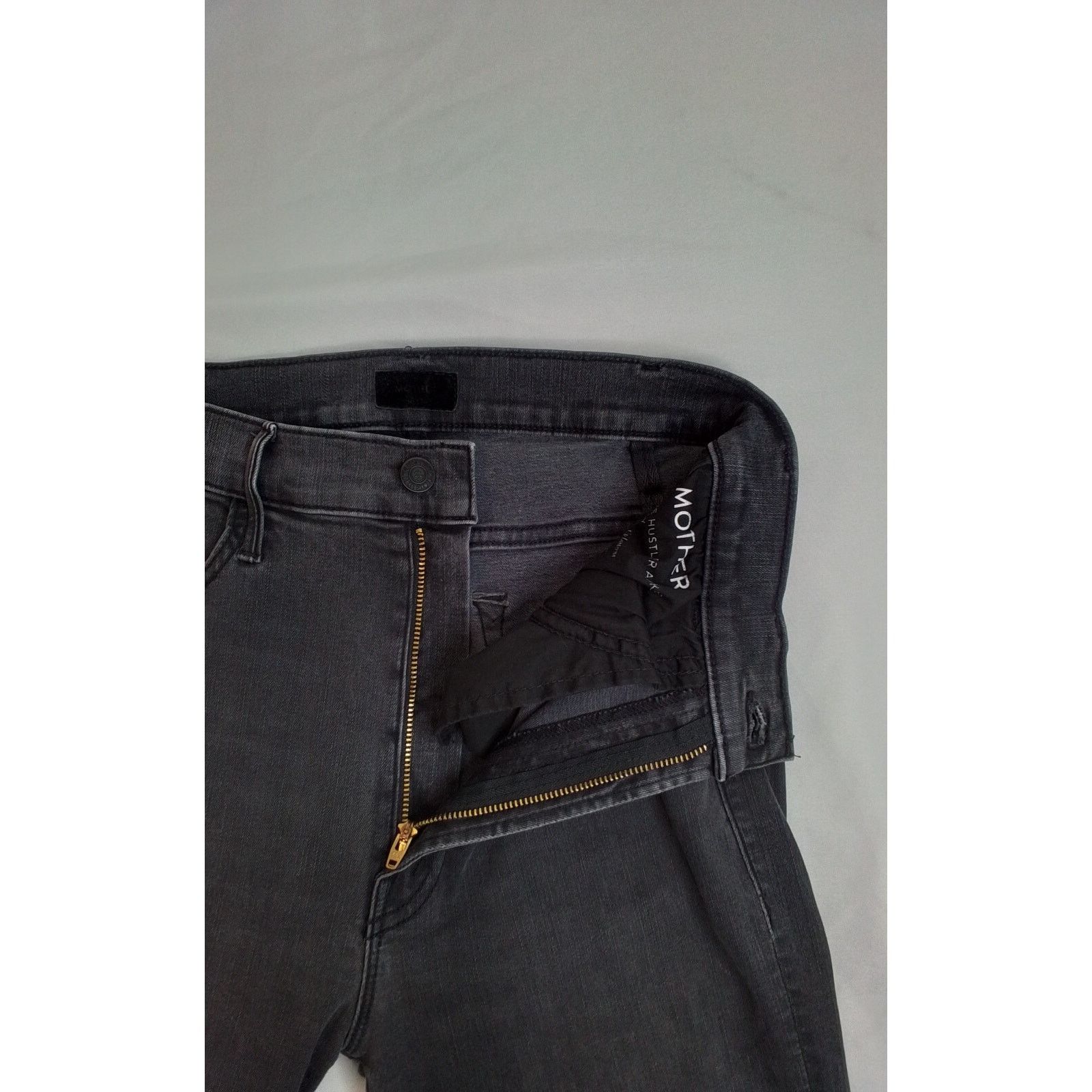 MOTHER Mother Denim Jeans Women's 25 Black The Hutsler Ankle Fray Size 25" / US 0 / IT 36 - 5 Thumbnail