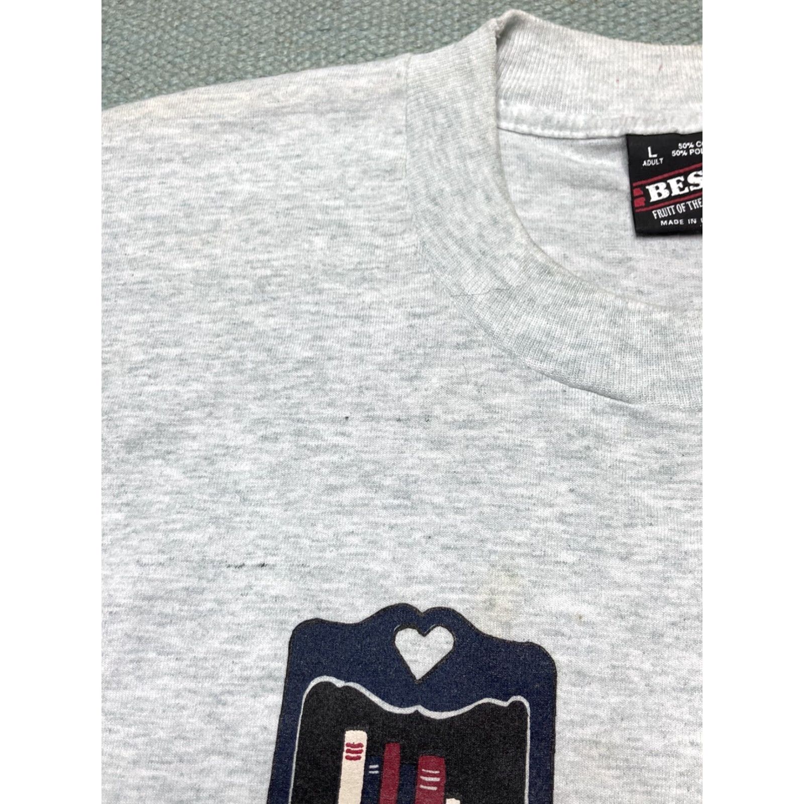 Vintage VINTAGE CAT T-SHIRT 90s Graphic Shirt Men L Gray Cats Kitten Teddy Bear Wagon Farm Granny Large Size US L / EU 52-54 / 3 - 5 Thumbnail