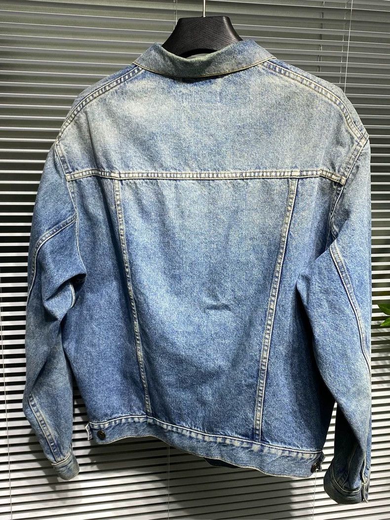 Balenciaga Balenciaga Denim jacket with embroidered logo Size US S / EU 44-46 / 1 - 8 Thumbnail