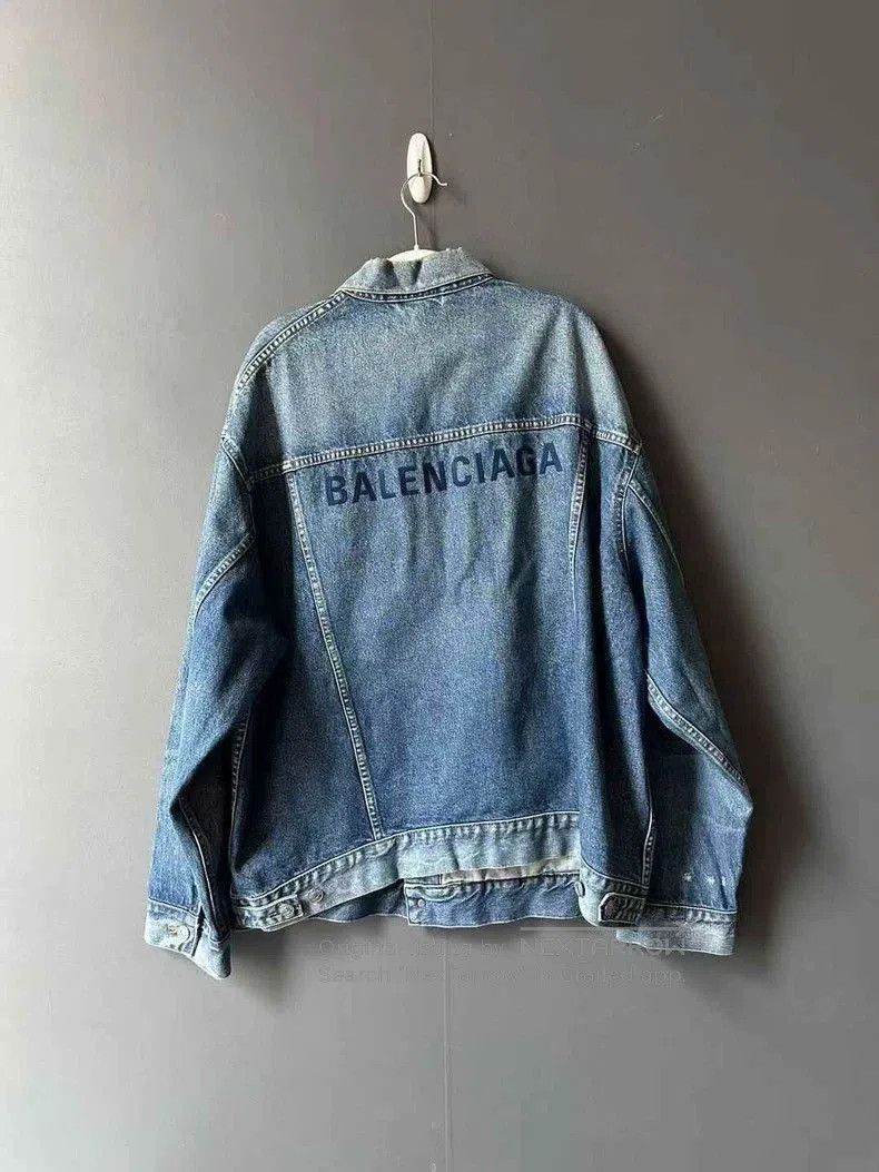 Balenciaga Balenciaga Denim Jacket with Embroidery. Size US XS / EU 42 / 0 - 2 Thumbnail