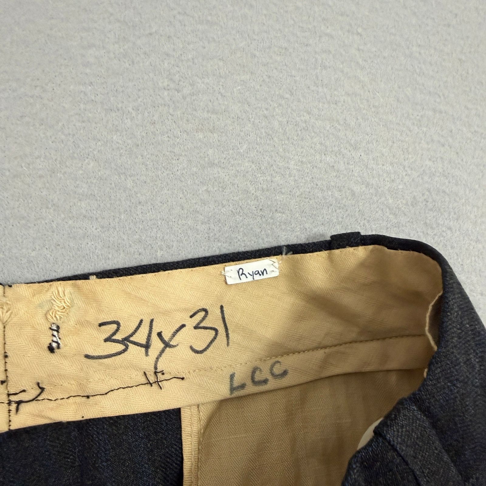 Vintage Vintage Hart Schaffner & Marx Wool Pants 33x30 Gray Blue Size US 33 - 5 Thumbnail