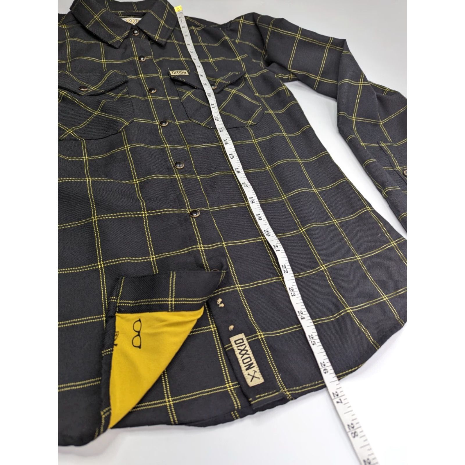 Vintage DIXXON Flannel Shirt Women Long Sleeve Button-Up Snap Black M Medium Stay Gold Tech Company Size M / US 6-8 / IT 42-44 - 5 Thumbnail