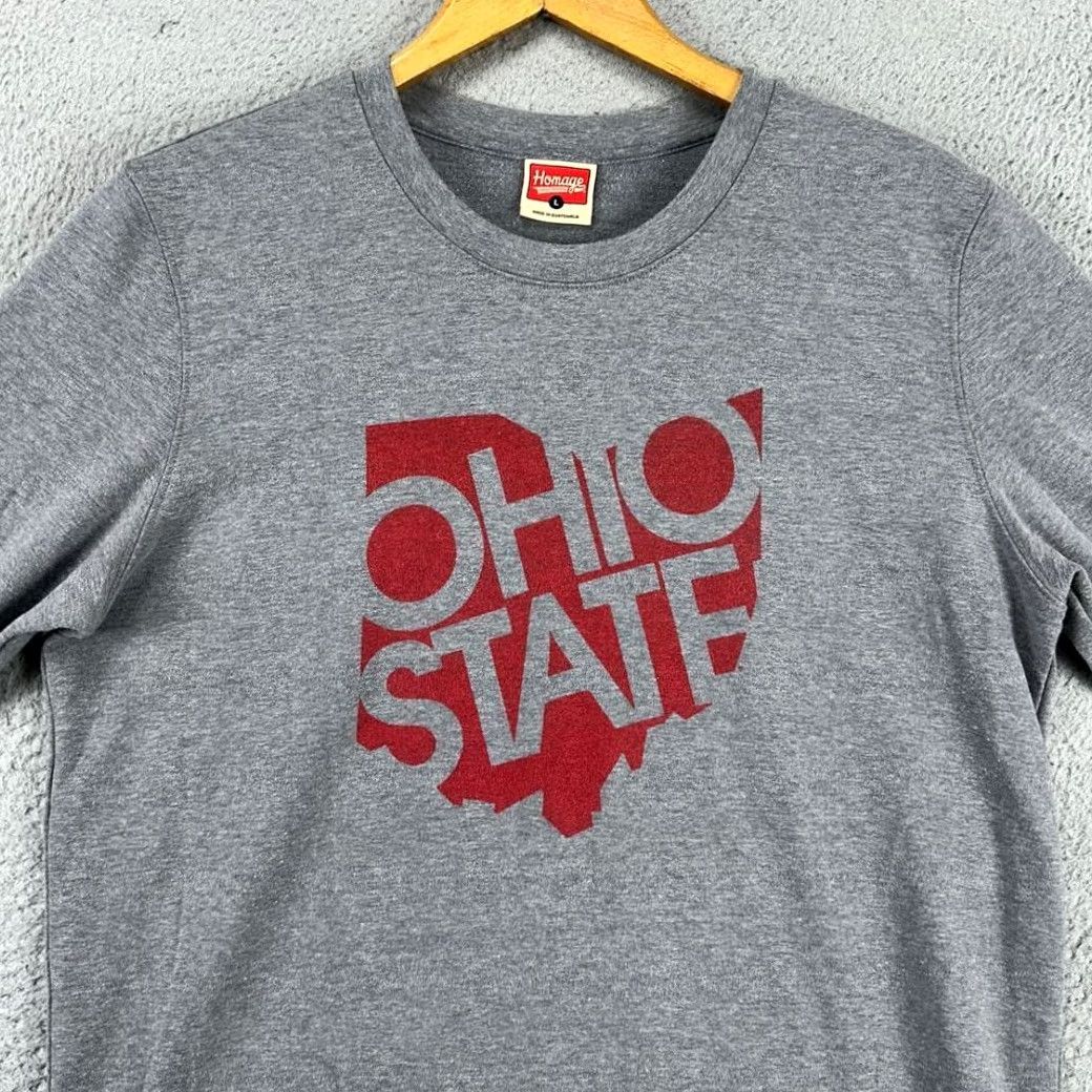 Vintage Homage Ohio State Buckeyes Sweatshirt Mens Large Crew Neck Gray Red Pullover Logo Size US L / EU 52-54 / 3 - 2 Thumbnail