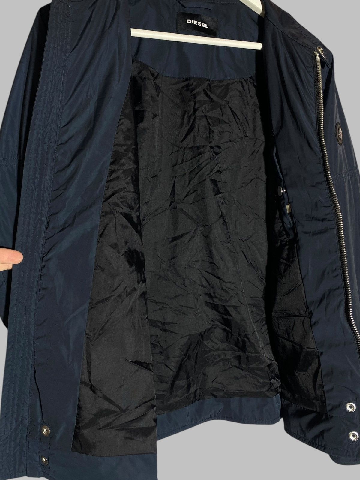 Diesel 🔥 DIESEL TECH ZIP WINDBREAKER JACKET Y2K MOTOCORE STYLE 🔥 Size US M / EU 48-50 / 2 - 13 Thumbnail