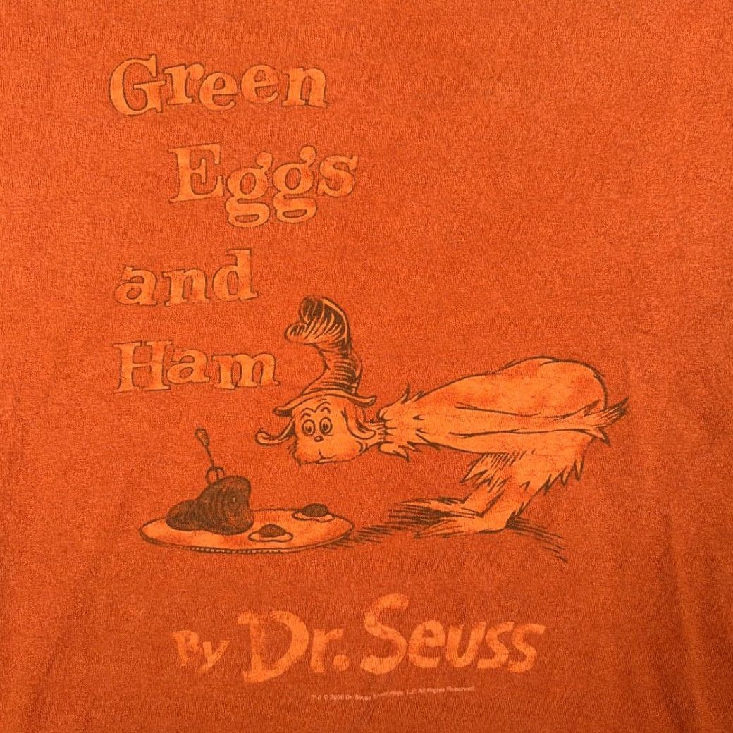 Vintage VINTAGE Dr Seuss Shirt Adult MEDIUM Orange Green Eggs Ham Book Character Y2K Mens T-Shirt Crew Neck Short Sleeve Cotton Size US M / EU 48-50 / 2 - 2 Thumbnail
