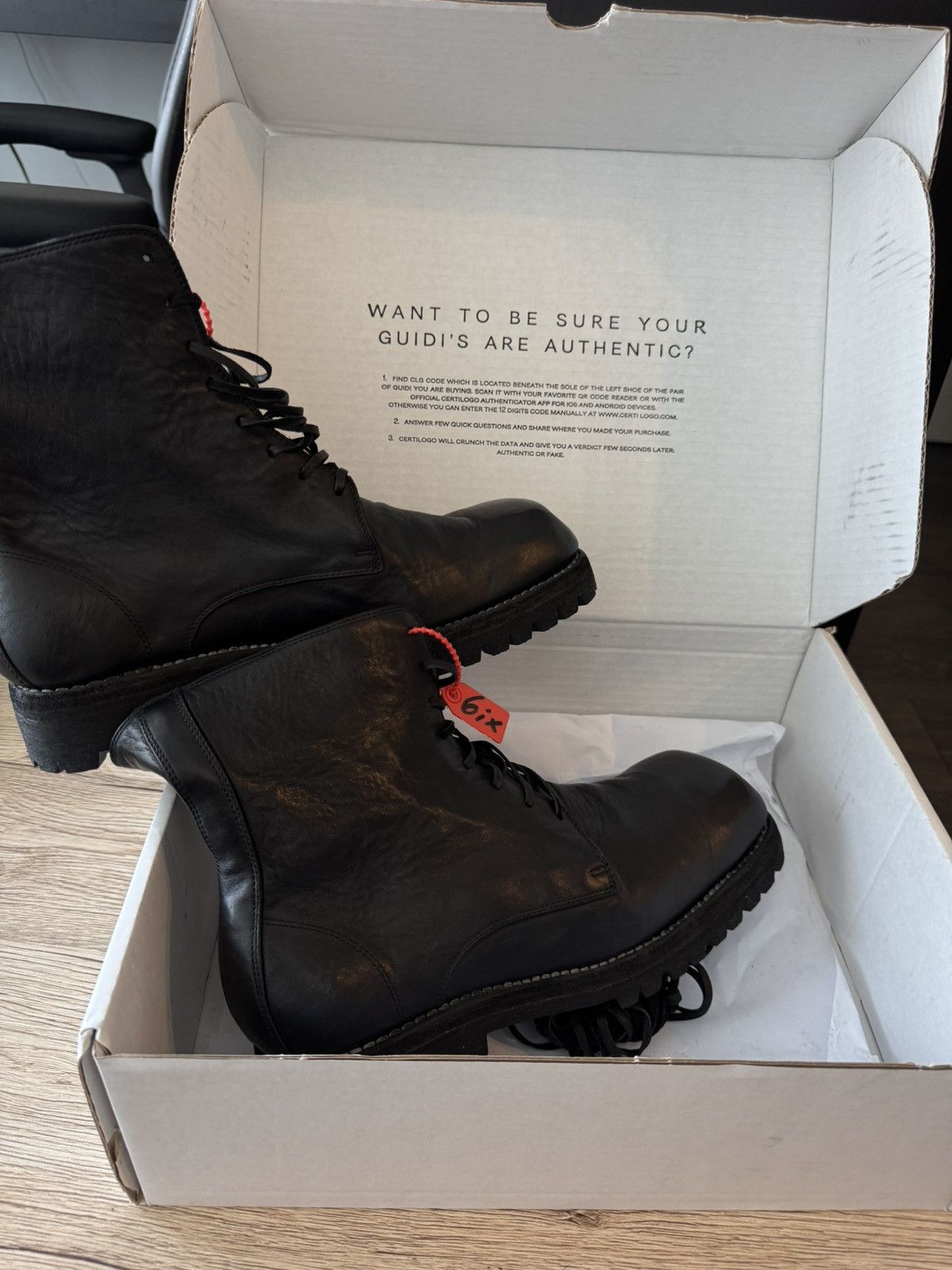 Guidi Guidi 79085V Ankle High Horse Leather All Black Boots Size US 10 / EU 43 - 16 Thumbnail