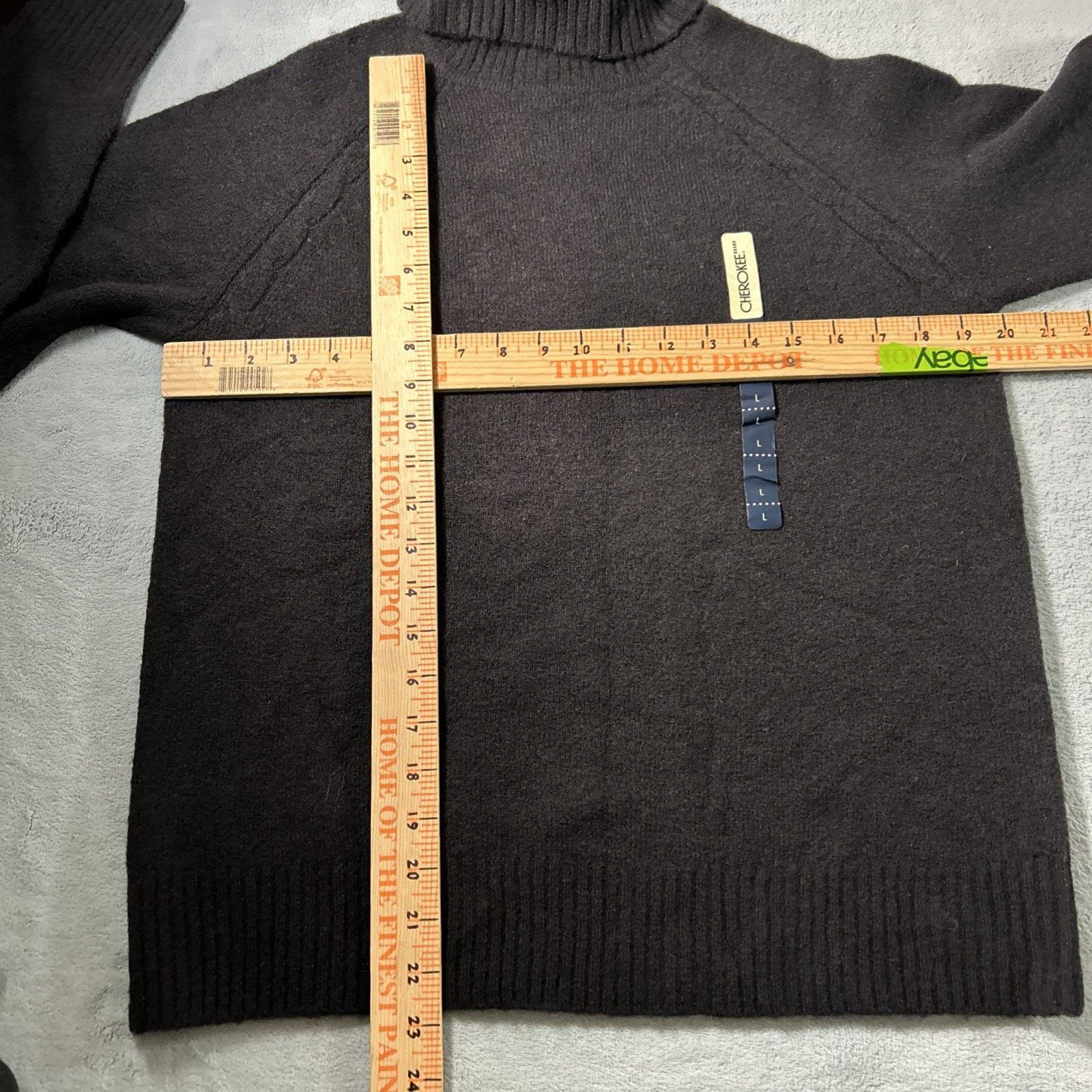 Cherokee Luxury Cable Knit Wool Sweater Large Shetland Turtle Granola Size L / US 10 / IT 46 - 8 Thumbnail