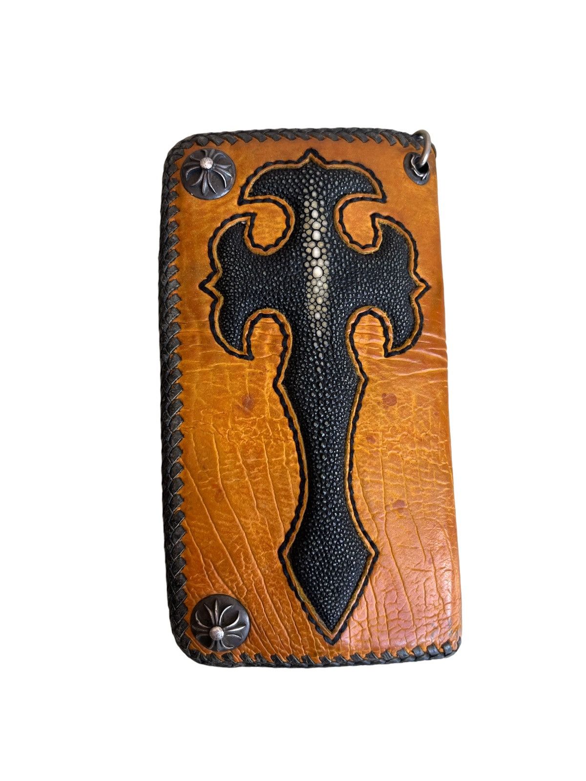 Genuine Leather Leather Craft Stingray Cross 925 CH Logo Snap Long Wallets Size ONE SIZE - 4 Thumbnail