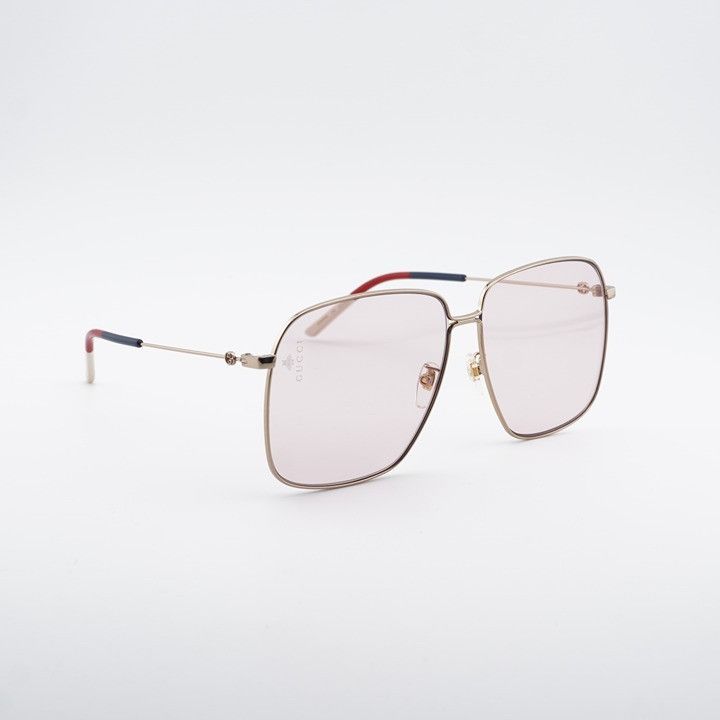 Gucci Gucci GG0394S 004 Women Sunglasses Gold Square Frame Size ONE SIZE - 8 Thumbnail