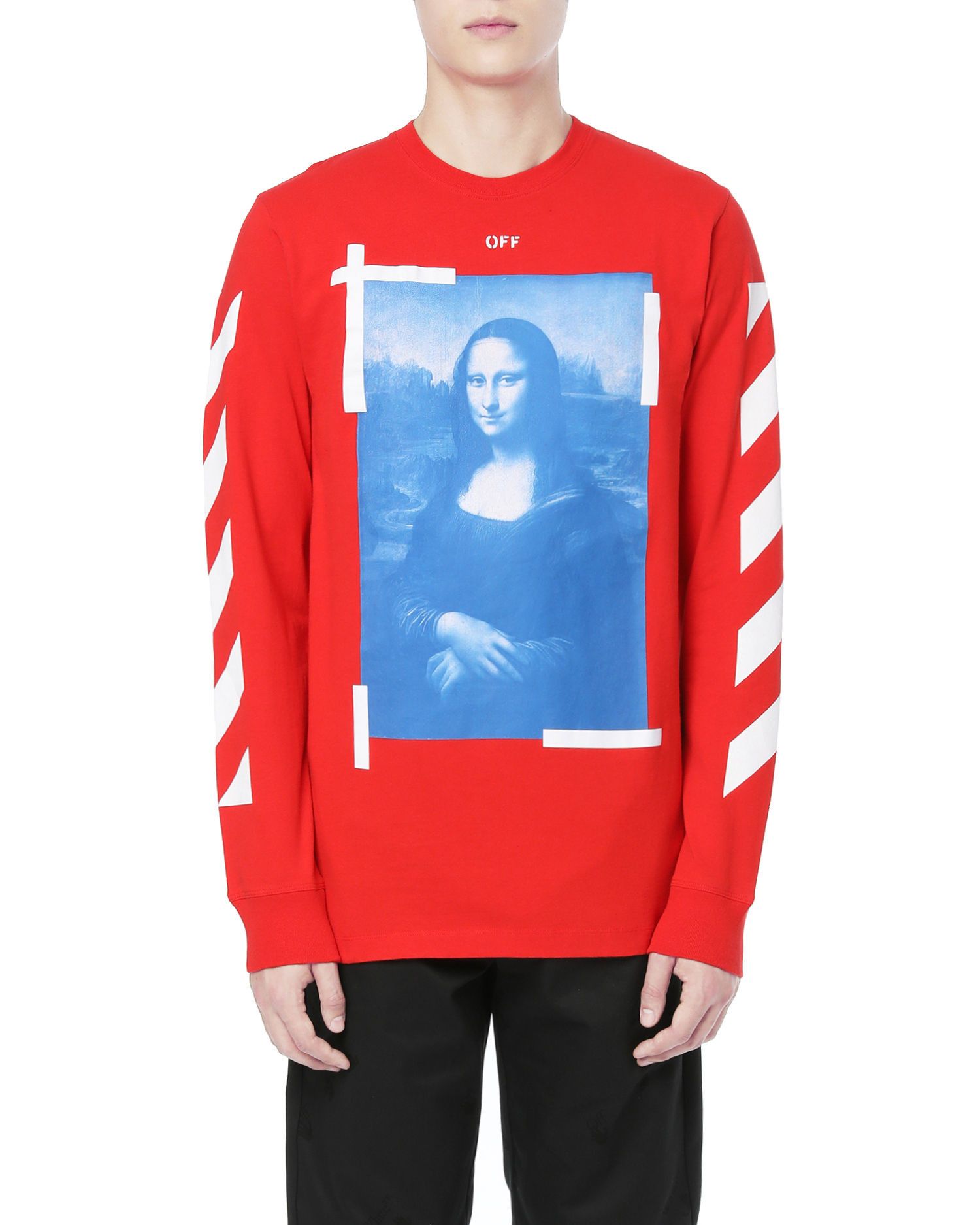 Off-White Red Mona Lisa Arrows Long Sleeve T-Shirt Size US M / EU 48-50 / 2 - 2 Thumbnail