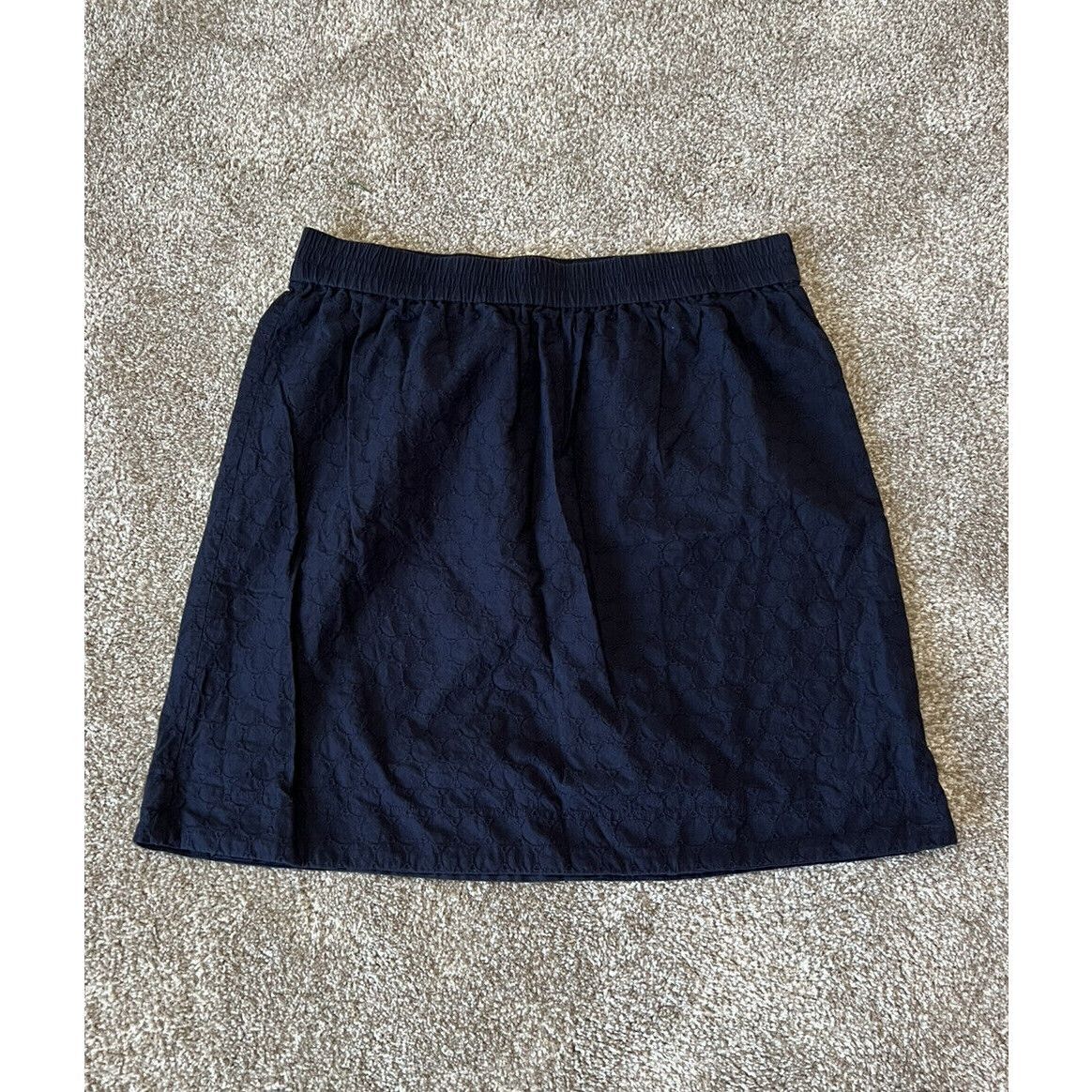 Other Talbots Women Skirt Black Cotton Embroidered Elastic Waist s Size 30" / US 8 / IT 44 - 1 Thumbnail