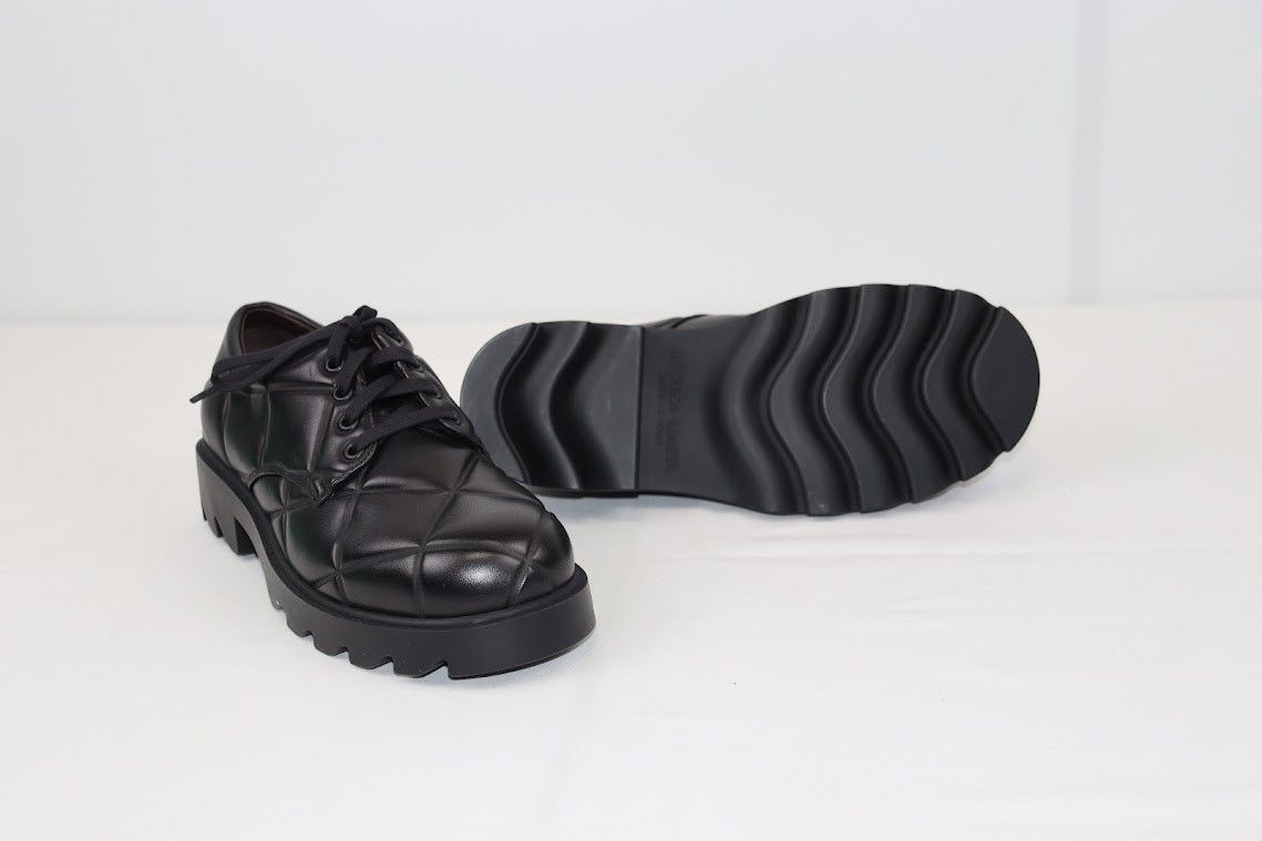 Bottega Veneta o1rshd1 Q.2 / Quilted Nappa Leather Strut Derby Shoes Size US 9 / EU 42 - 12 Thumbnail