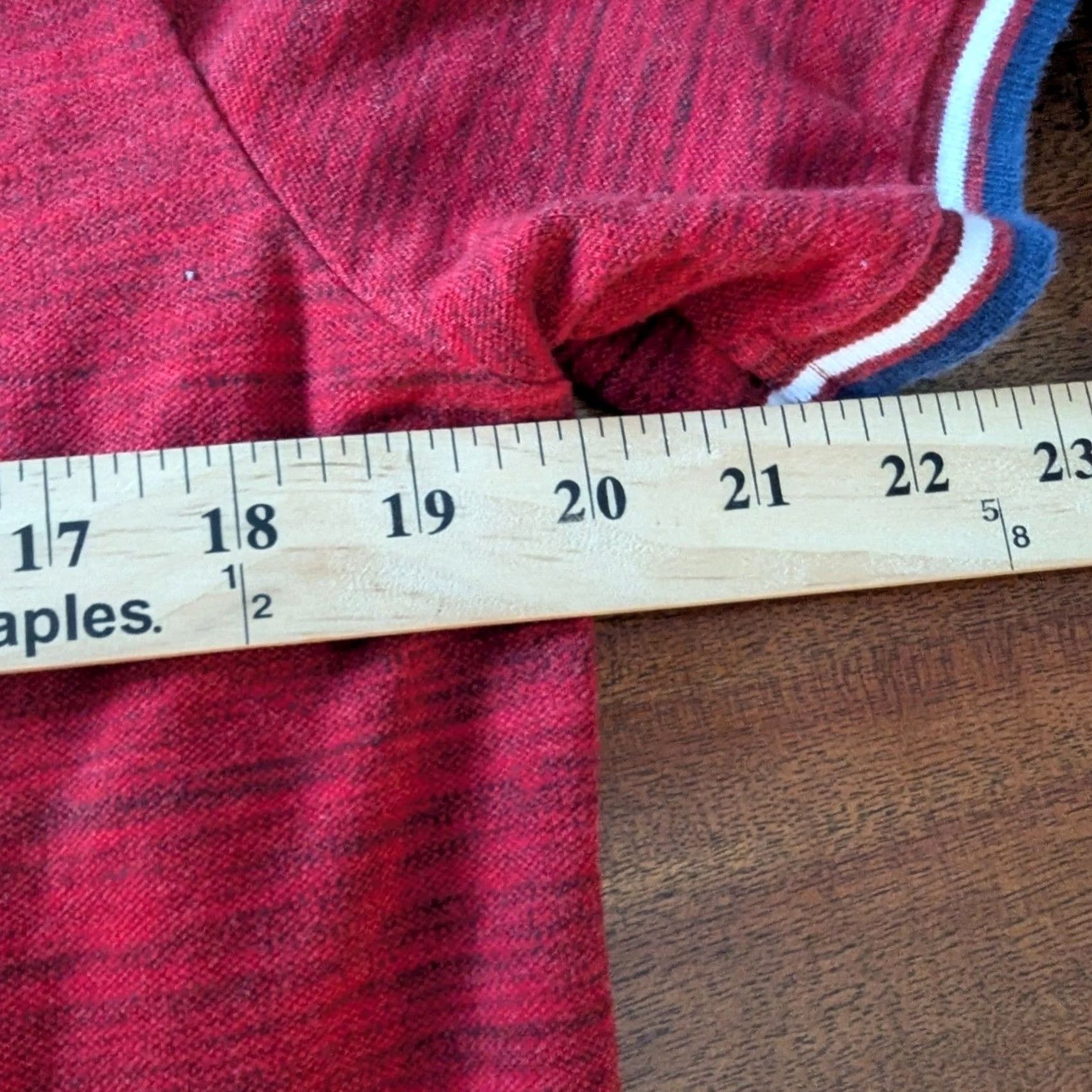 American Eagle Outfitters American Eagle Polo Shirt Red Space Dye Flex Classic Fit Tipped Collar Mens L Size US L / EU 52-54 / 3 - 5 Thumbnail