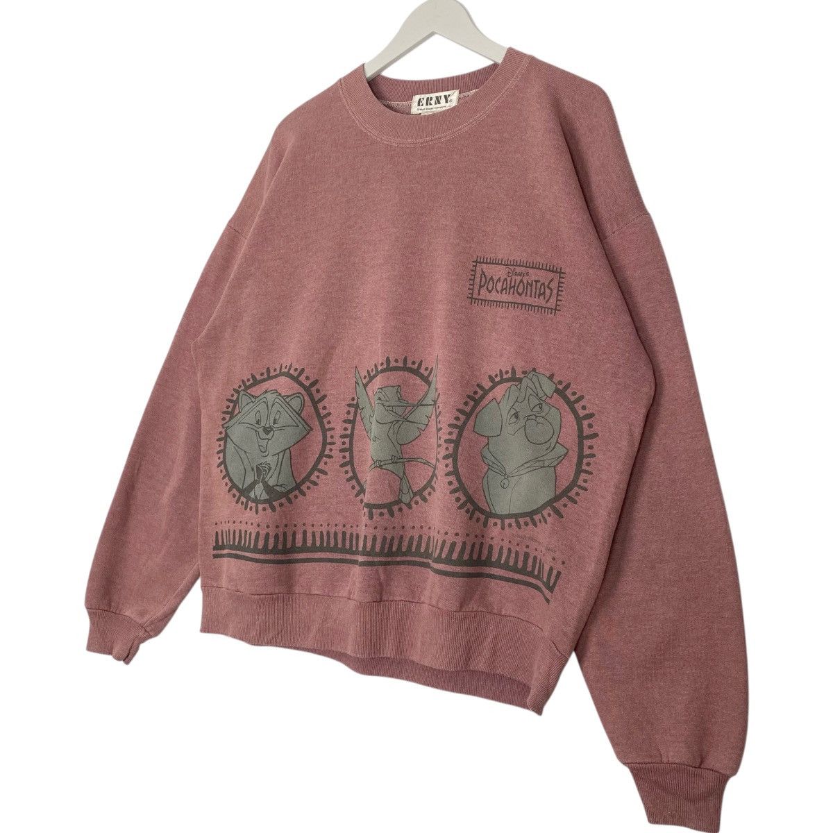 Vintage Vintage Disney Pocahontas Sweatshirt Crewneck Pink Size L Size US L / EU 52-54 / 3 - 2 Thumbnail