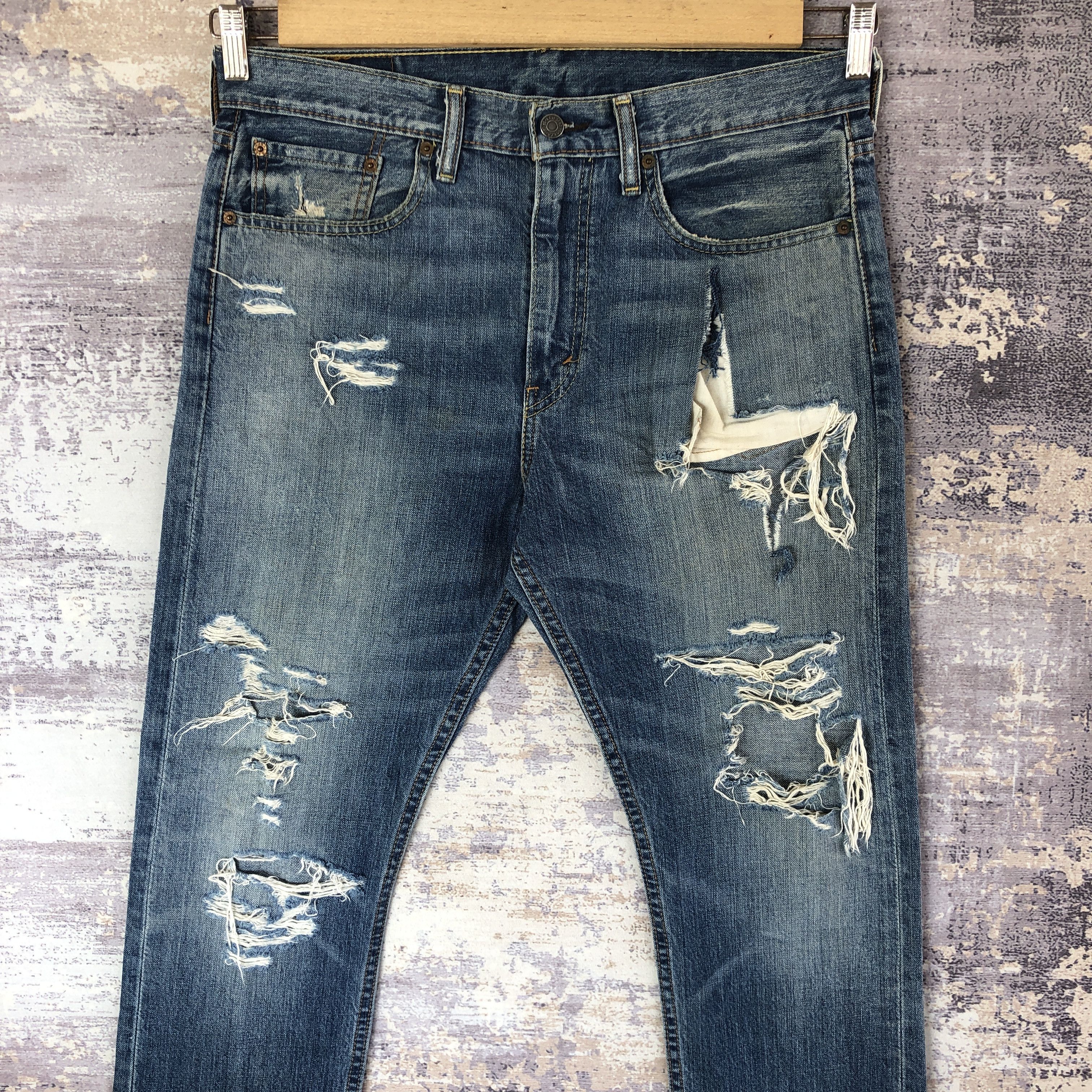 Levi's Vintage Levi's 522 Distressed Jeans Levis Denim Pants Size US 34 / EU 50 - 3 Thumbnail