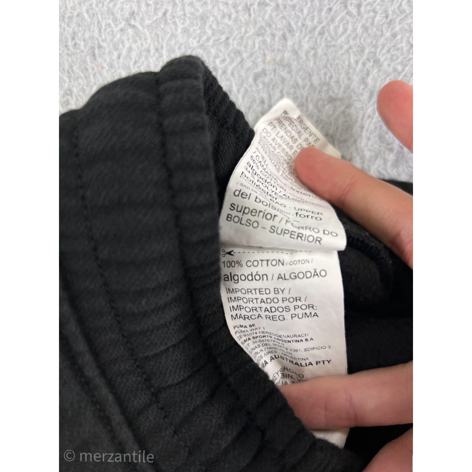 Puma Puma Shorts Womens Small Black Running Gym 100% Cotton Athletic Logo Shirt - Womens Athletic Shorts Black 90s? Size 28" / US 6 / IT 42 - 5 Thumbnail