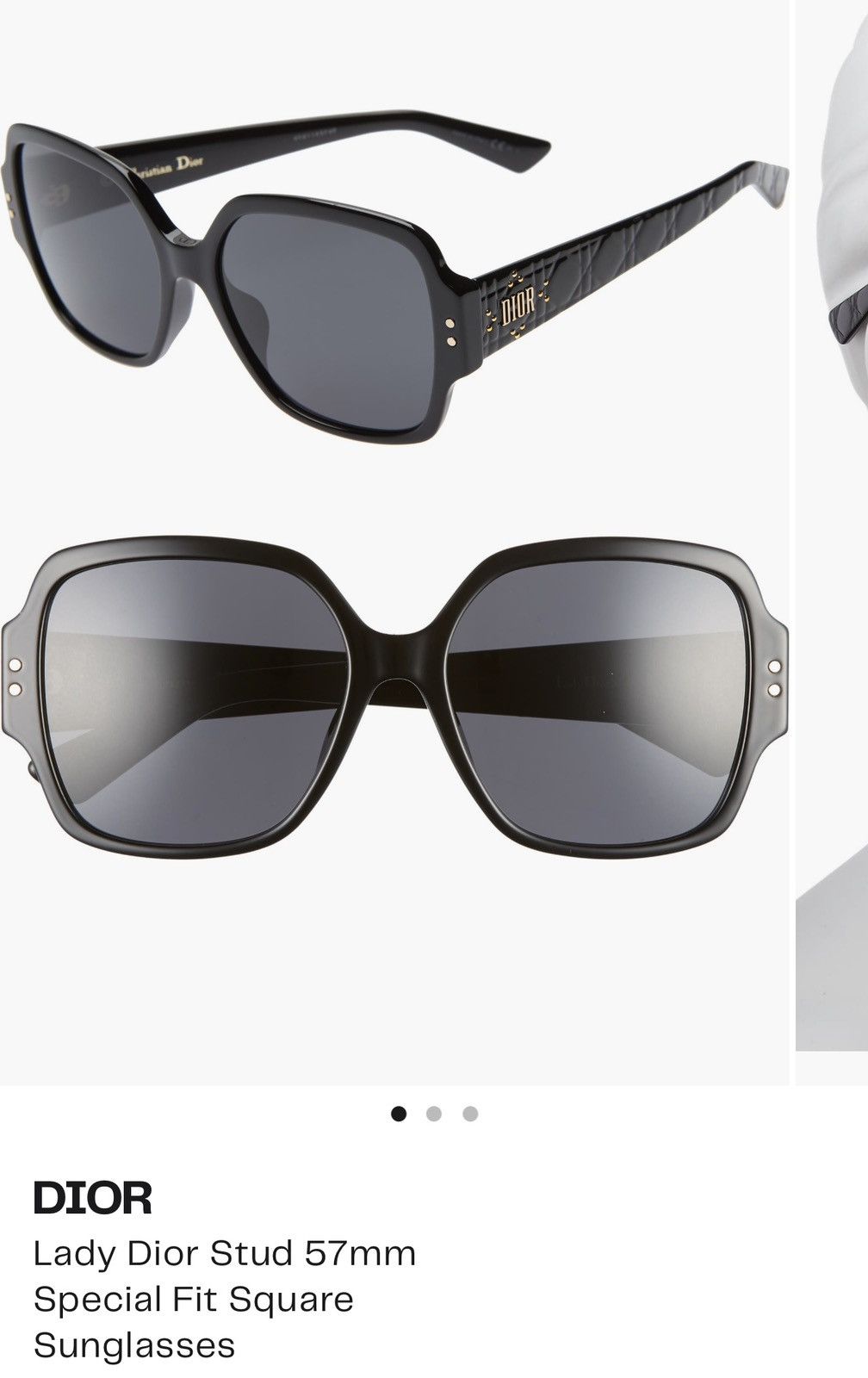 Dior Lady Dior stud 57 sunglasses Havana made In Italy Size ONE SIZE - 20 Thumbnail
