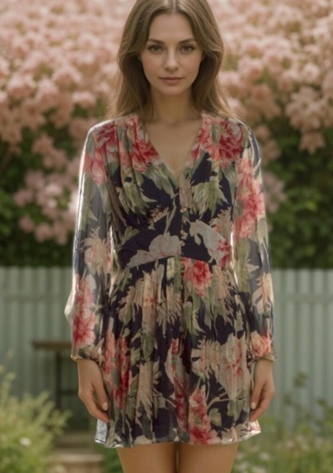 Zimmermann ZIMMERMANN Sz 2 Medium Silk Romper Playsuit Floral Ruffle Size 30" / US 8 / IT 44 - 7 Thumbnail